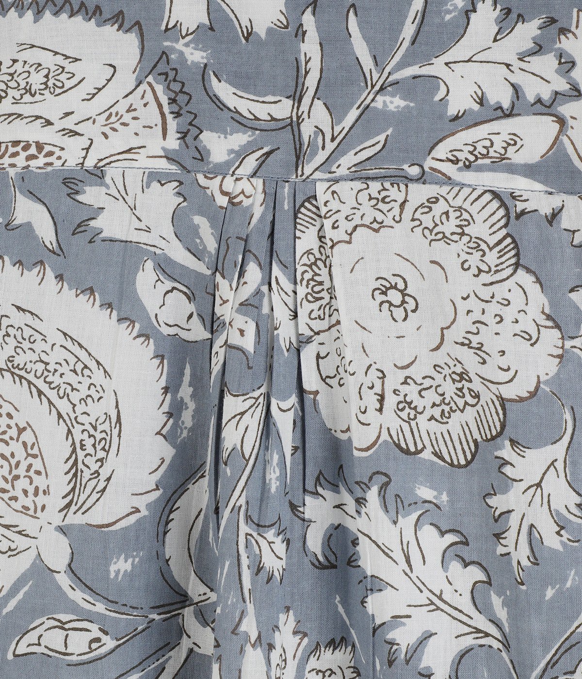 Cotton Lurex Stripe Flower Print Blouse | Pasand by ne