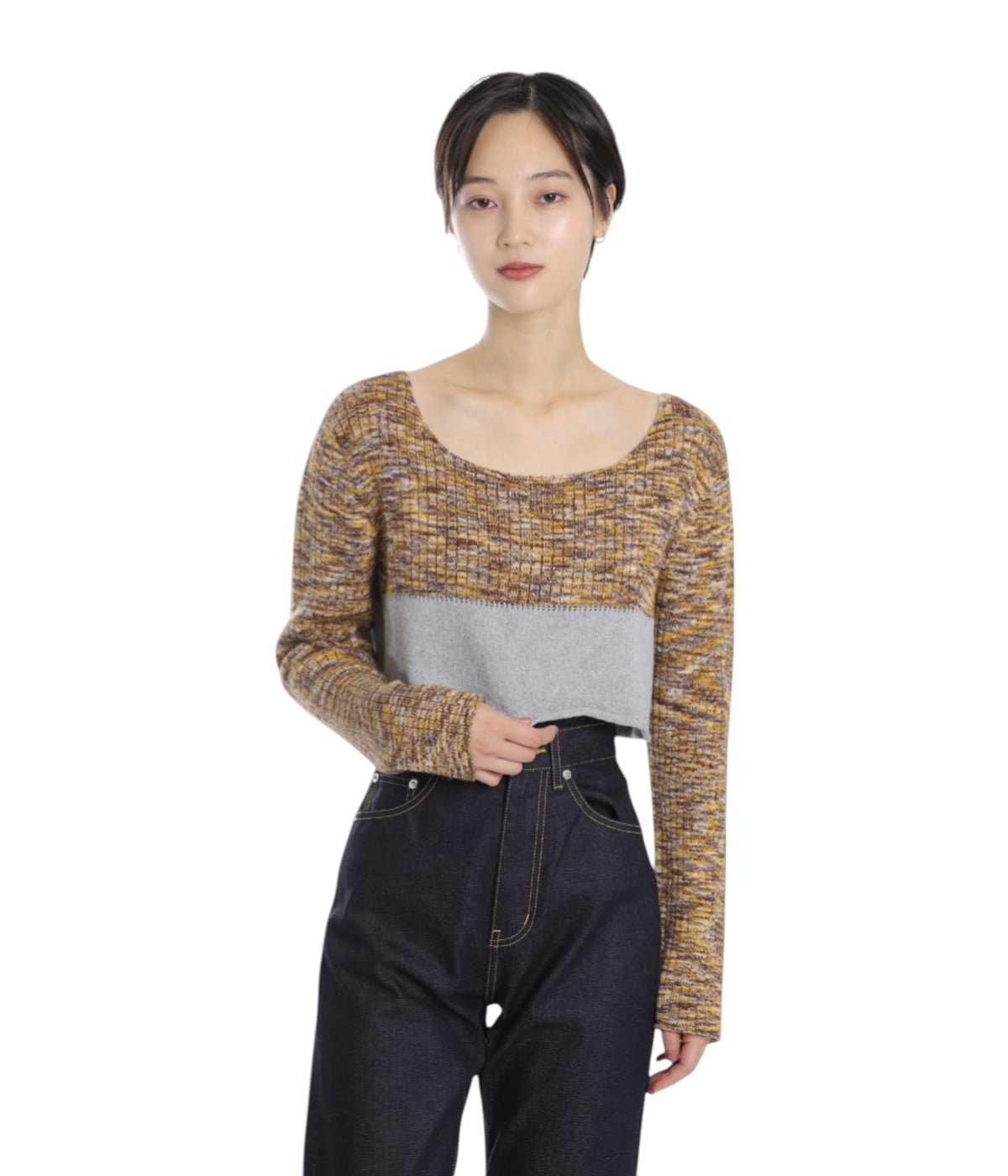 レディース】WASTE CROPPED SWEATER | Baserange(ベースレンジ
