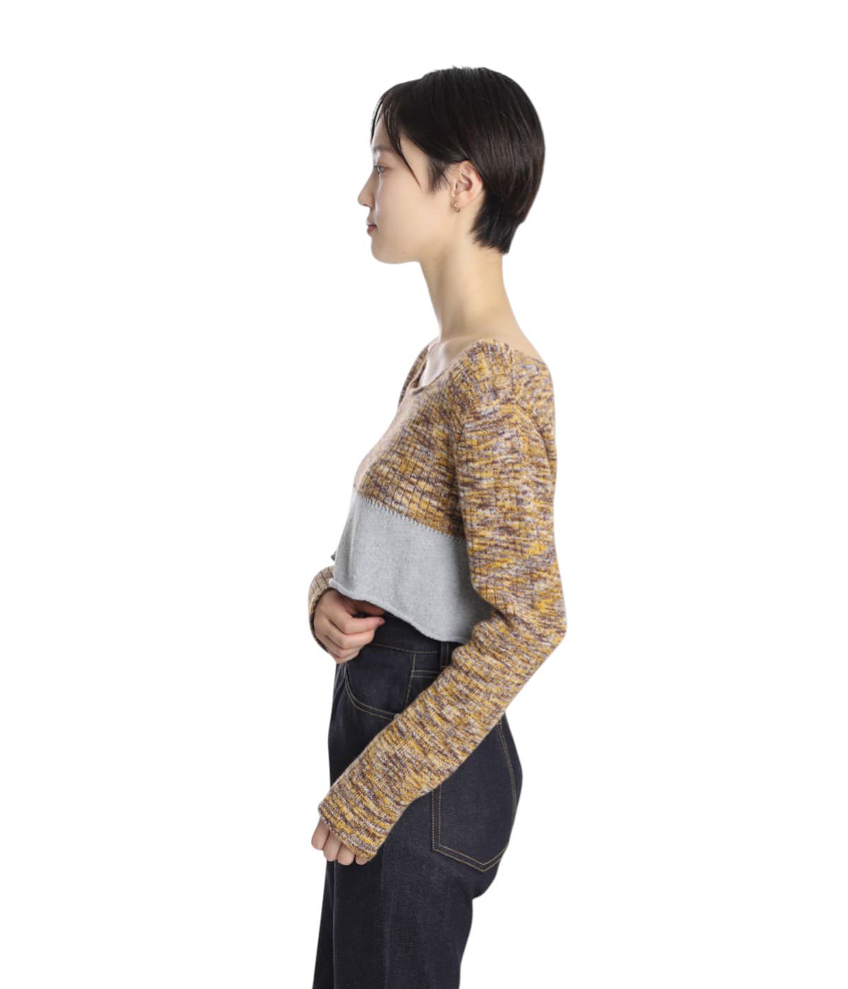 レディース】WASTE CROPPED SWEATER | Baserange(ベースレンジ レディース】WASTE CROPPED SWEATER | Baserange(ベースレンジ