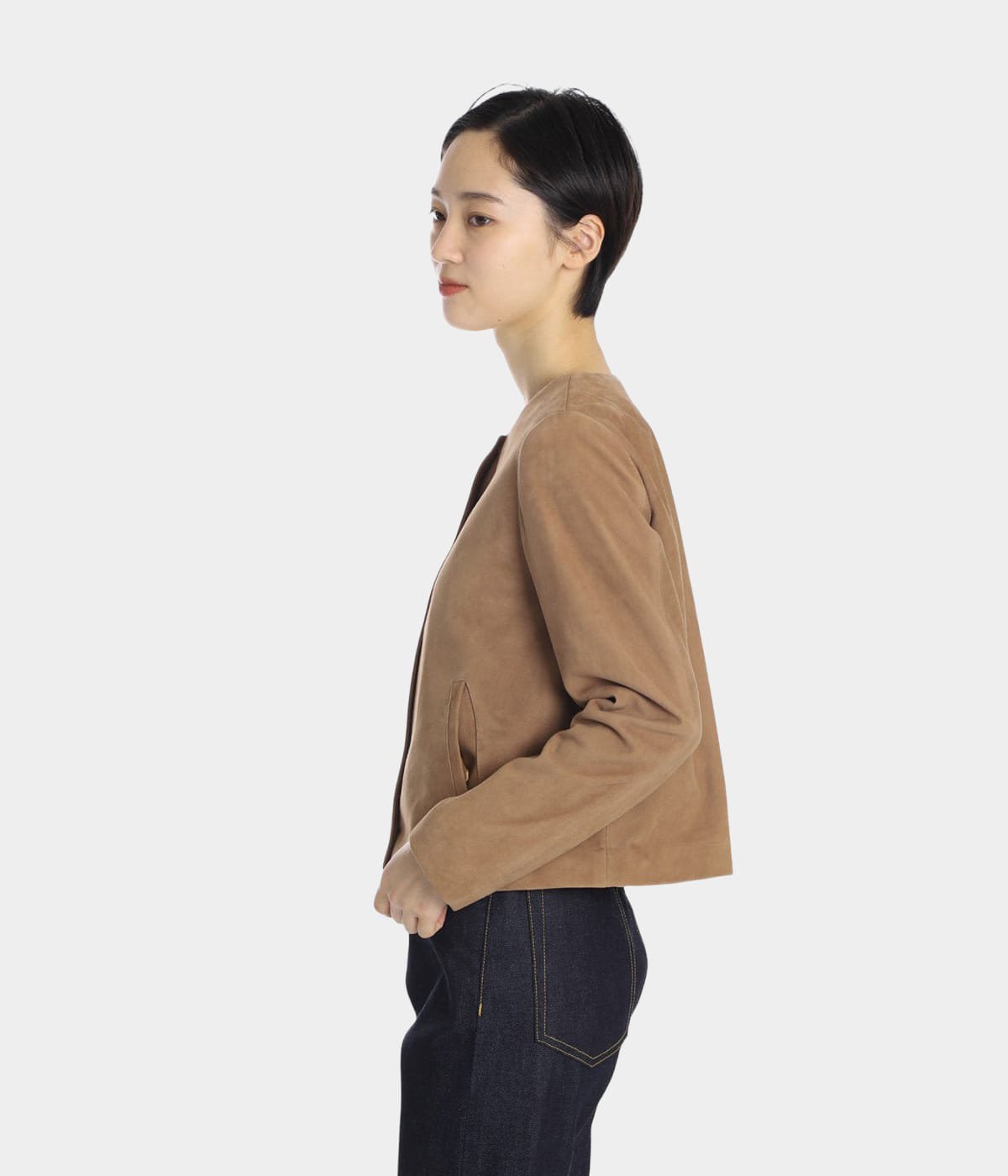 レディース】NO COLAR 5 METAL BUTTON JACKET | CINQUANTA