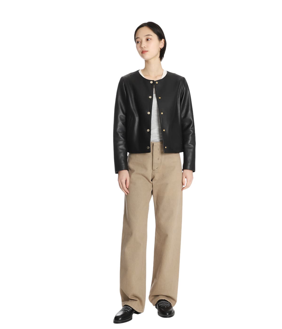 レディース】NO COLAR 5 METAL BUTTON JACKET | CINQUANTA