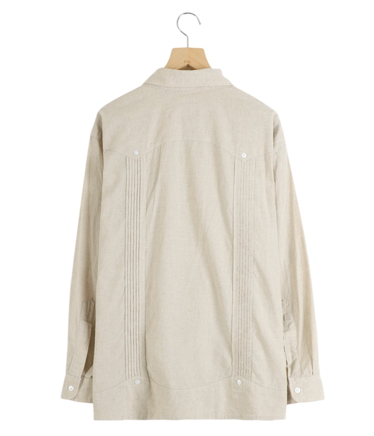 Guayabera Shirt Natural CL Sheeting | ENGINEERED GARMENTS