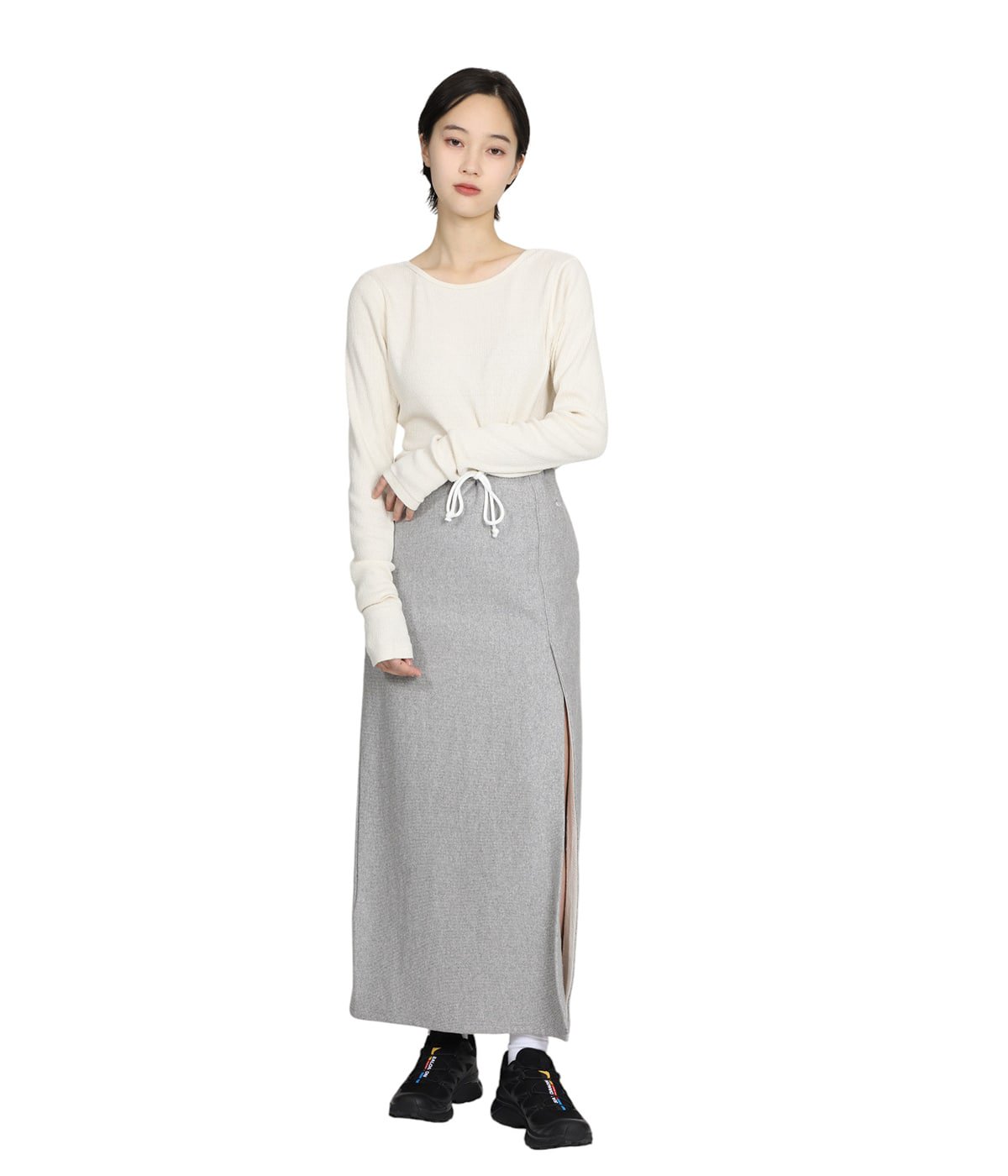 レディース】Deep Slit Skirt - French Terry | RhodolirioN