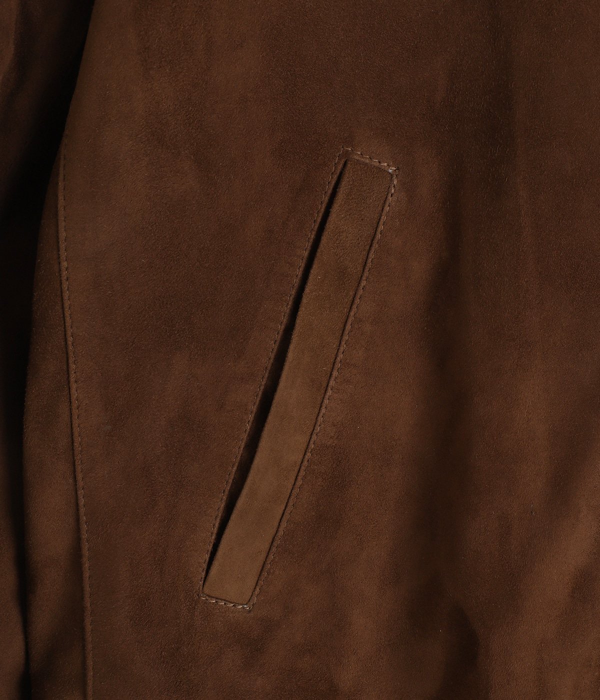 REGULAR COLLAR ZIP BLOUSON CAMOSCIO 0.4㎜ | CINQUANTA(チンクワンタ