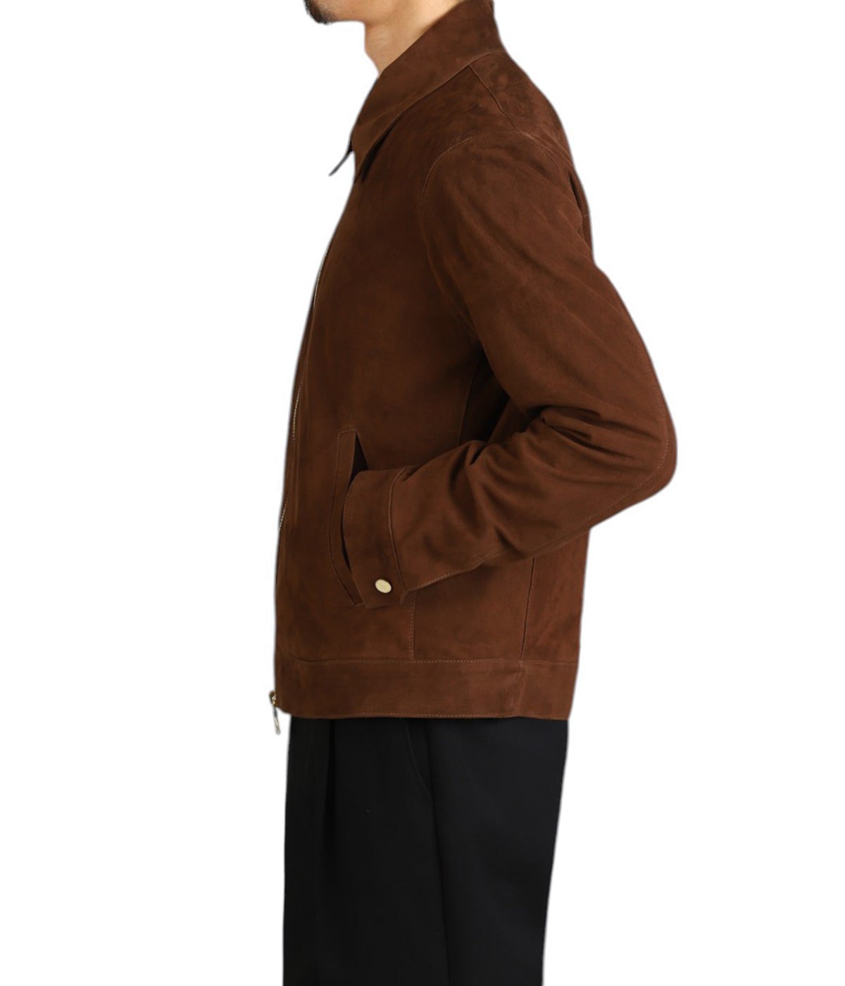 REGULAR COLLAR ZIP BLOUSON CAMOSCIO 0.4㎜ | CINQUANTA