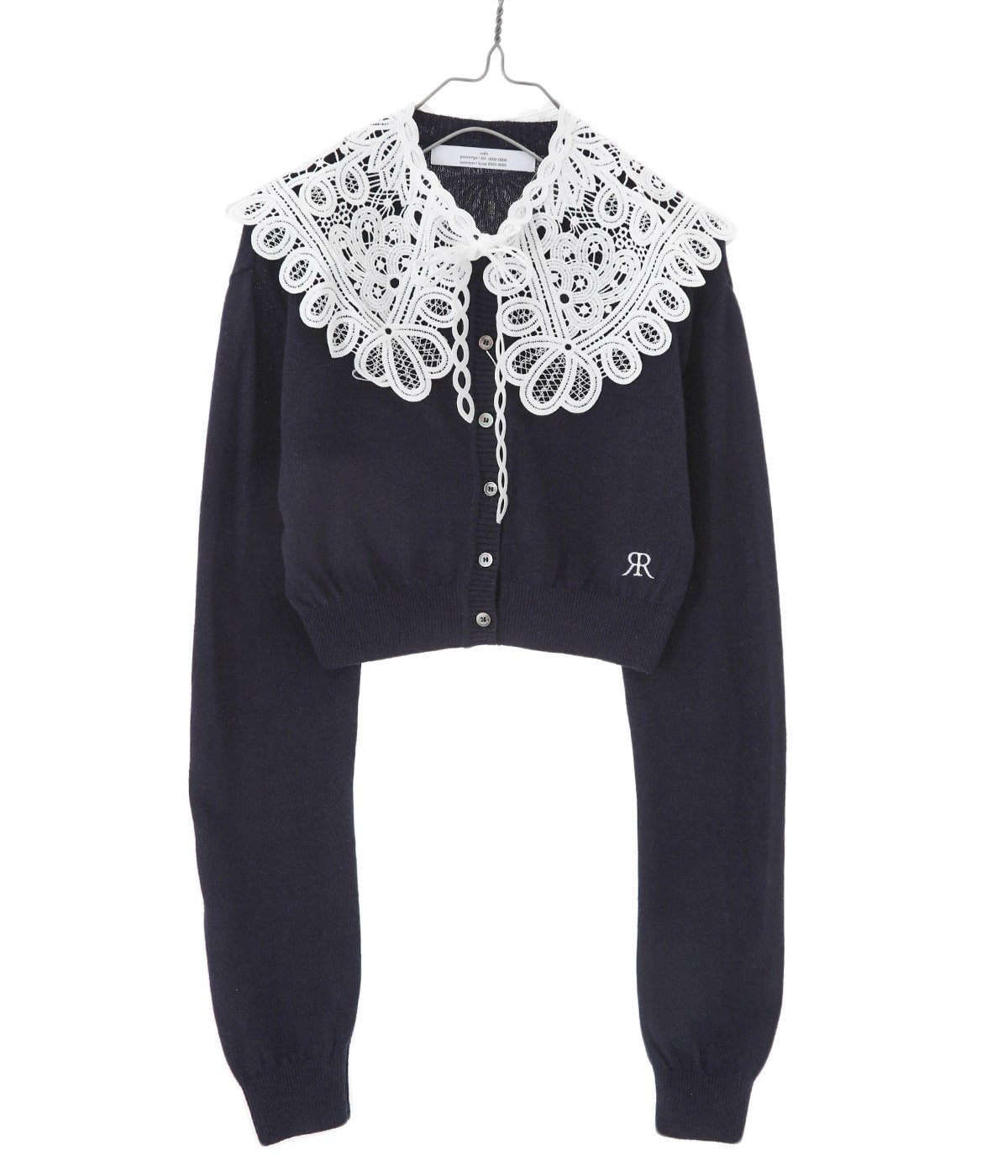 rokh LACE COLLAR CROPPED CARDIGANカーディガン - カーディガン