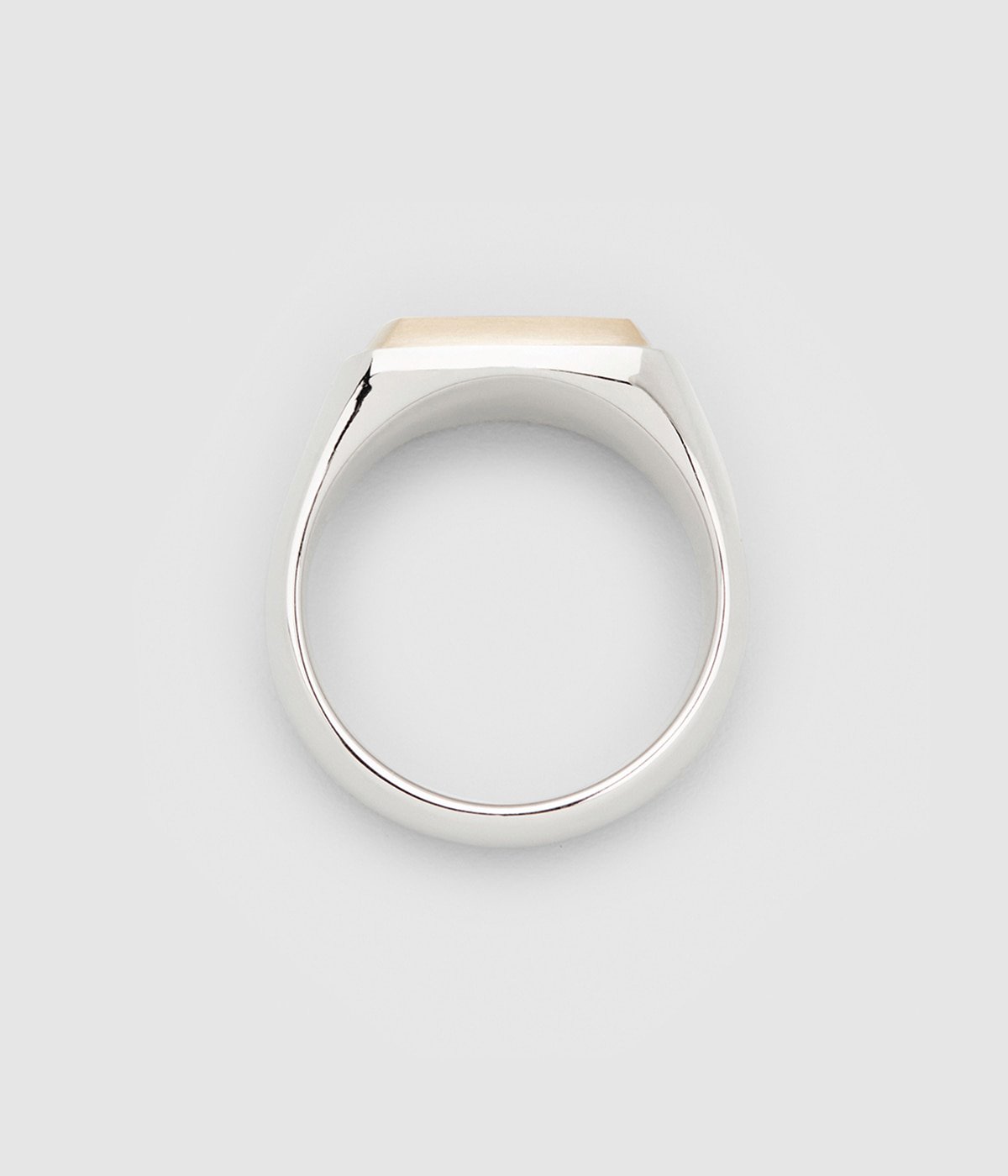 リング(指輪)TOM WOOD トムウッド クッションリング ゴールドトップ CUSHION SILVER GOLD TOP RING シグネットリング シルバー 指輪 17号