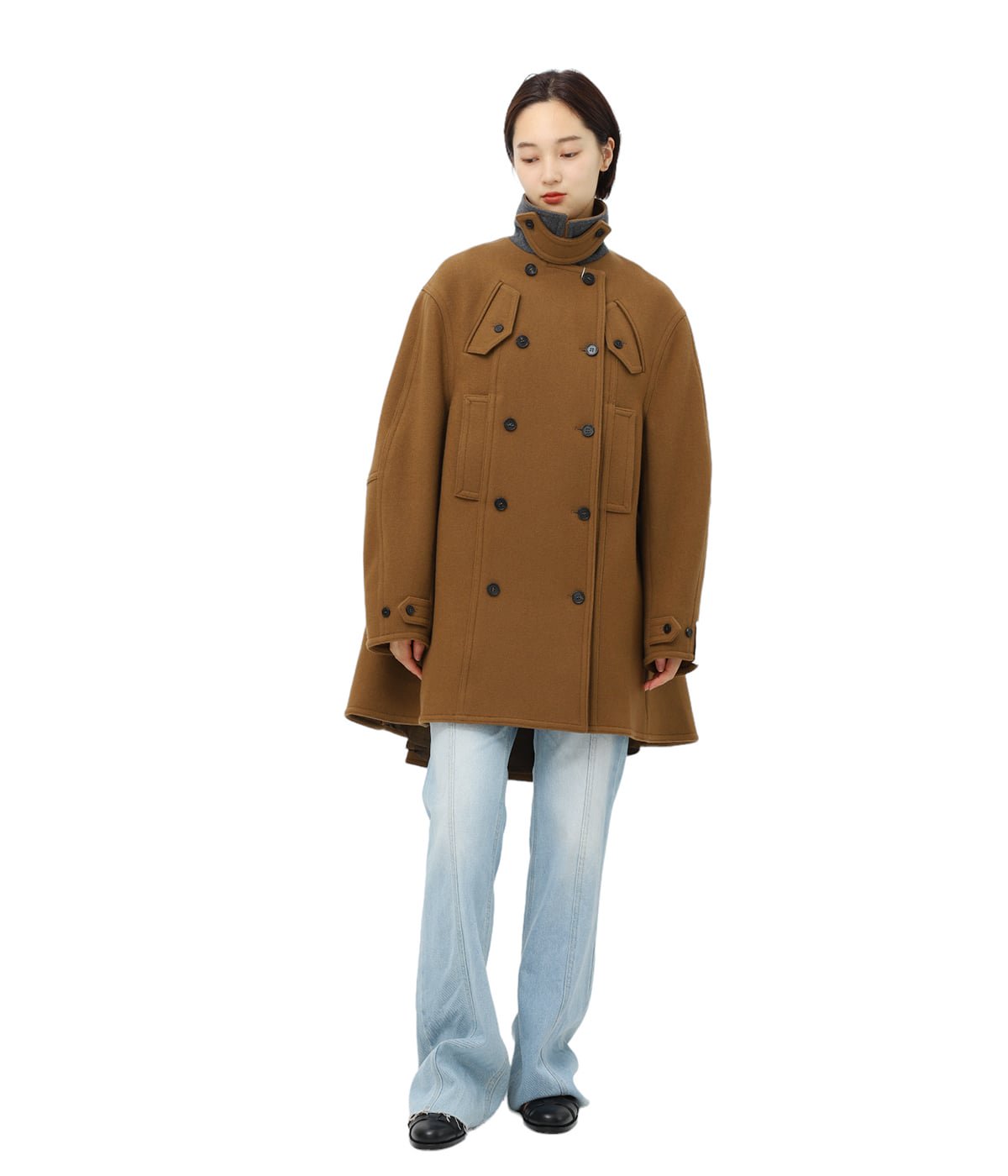 ジャケット・アウター RATS P-COAT 24aw M レディース】OVERSIZED PEA COAT | rokh(ロク) / アウター