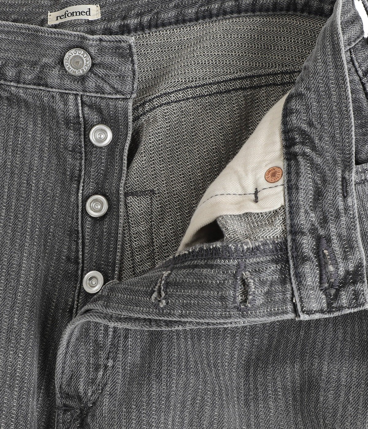 FRESH MAN DENIM WIDE PANTS by EDWIN “STRIPE“ | refomed