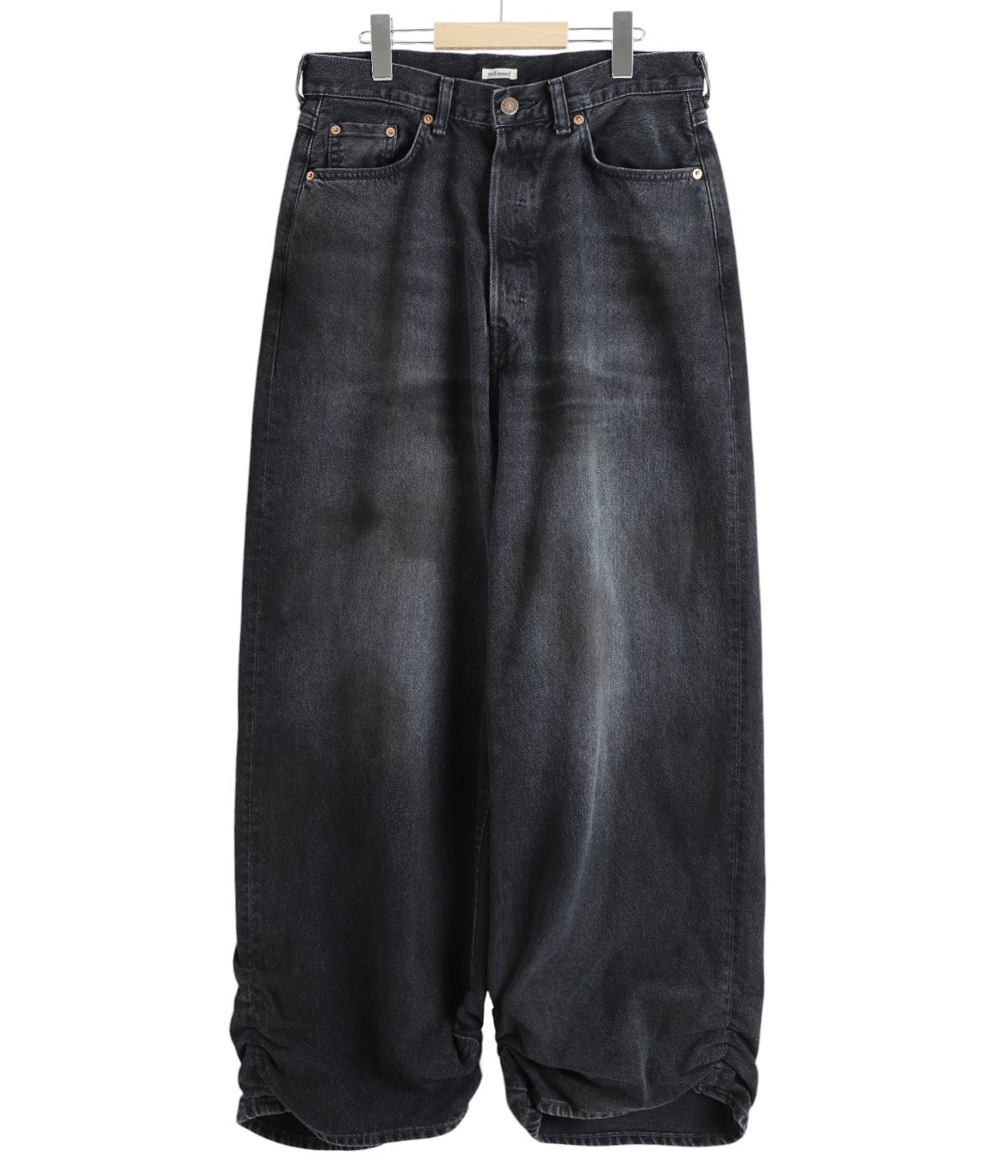 パンツ FRESH MAN DENIM WIDE PANTS by EDWIN USED FRESH MAN DENIM WIDE PANTS by EDWIN USED(2 BLACK): refomed