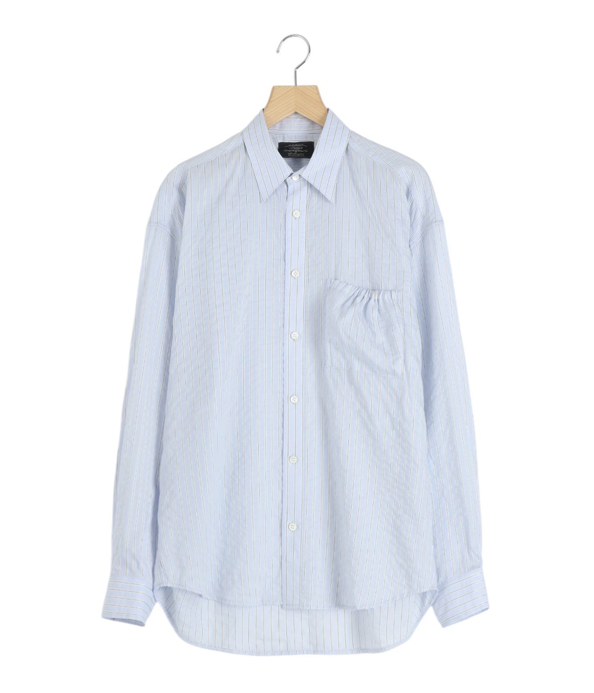 WRIST PATCH SLOUCH SHIRT “STRIPE“ | refomed(リフォメッド 