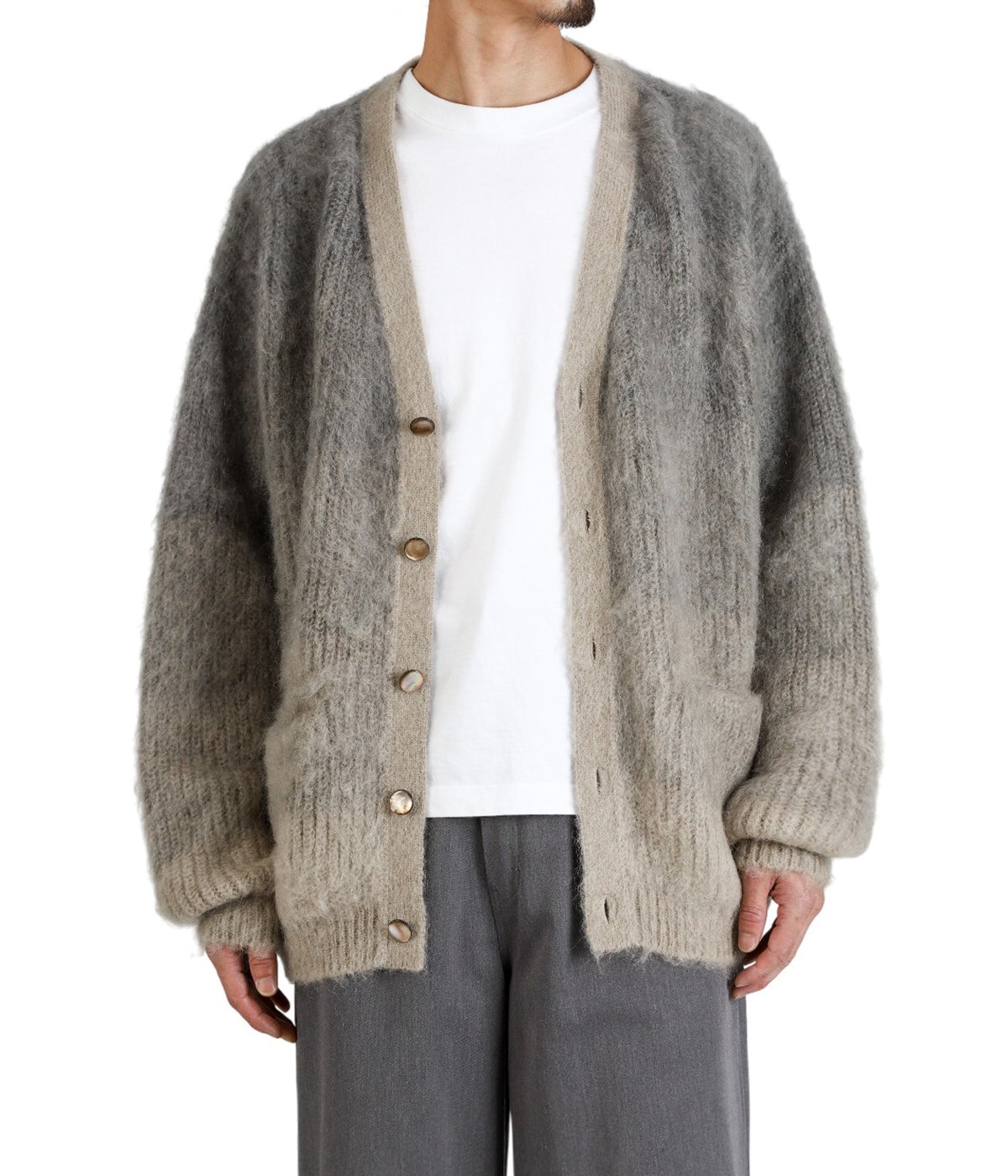 REVERBERATE リバーバレイト　モヘア　カーディガン　レショップ MOHAIR GRADATION BORDER CARDIGAN | REVERBERATE(リバーバレイト
