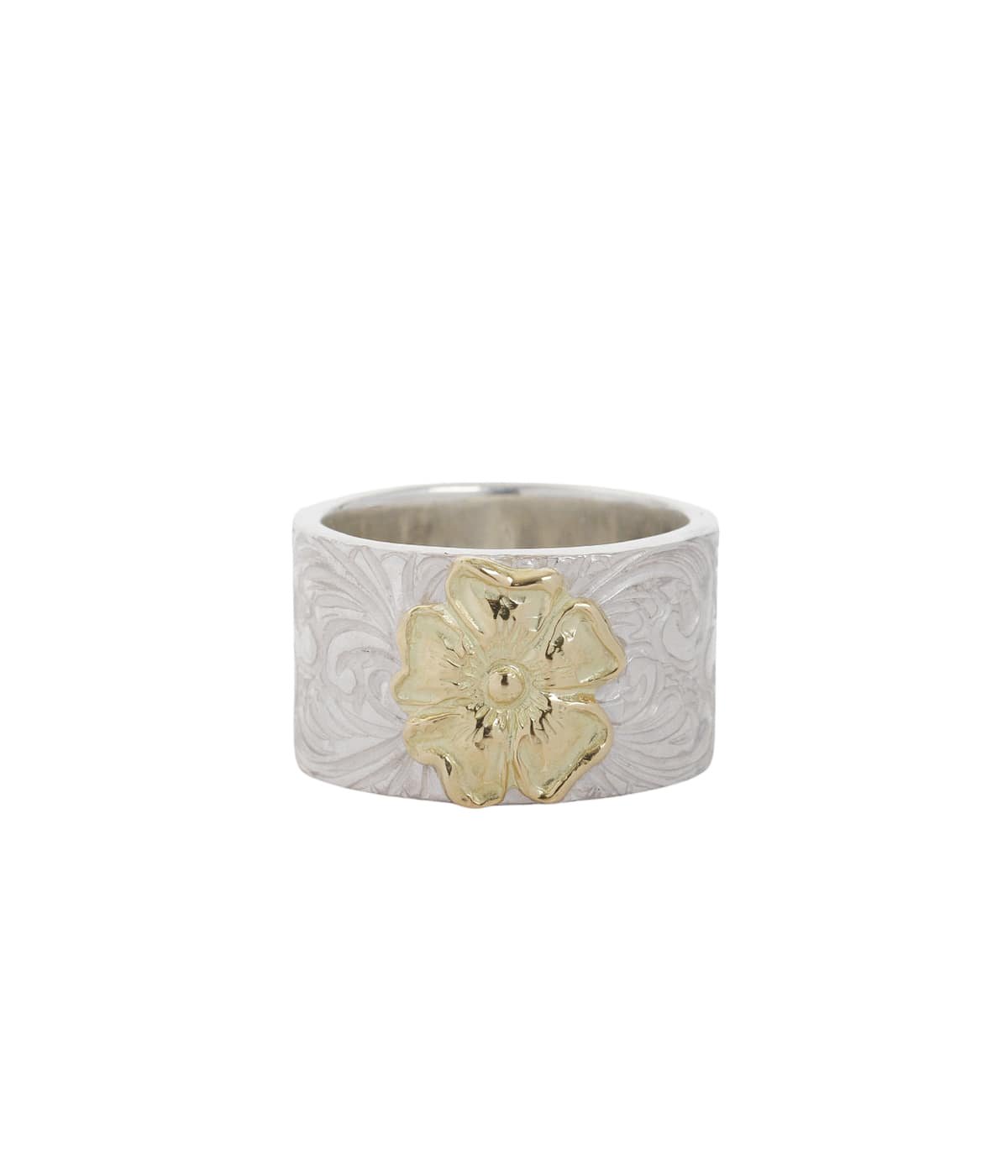 18K GOLD ROSE KARAKUSA RING 12mm | LARRY SMITH(ラリースミス