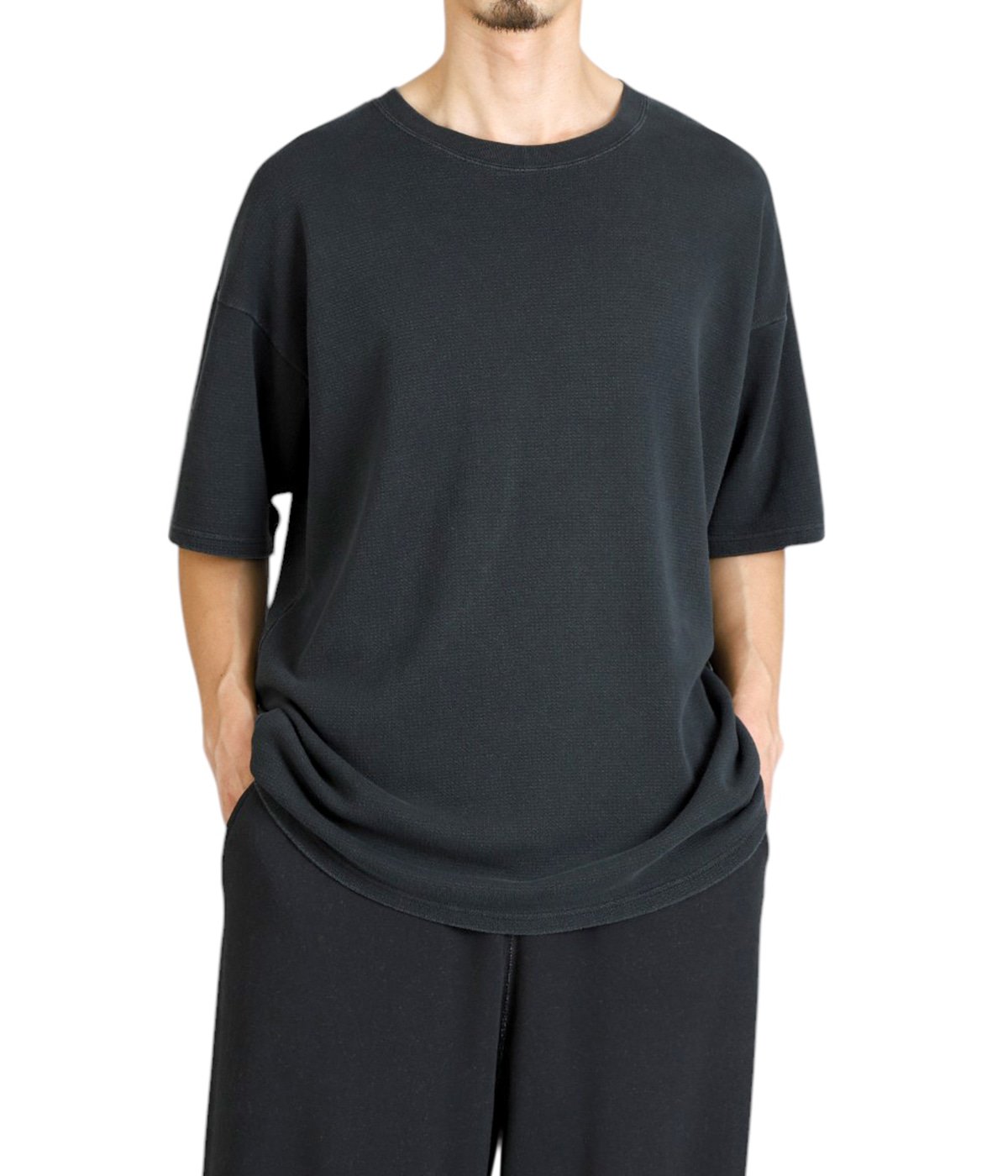 L'Appartement レミレリーフCompact T-sh ブラック REMI RELIEF/レミ レリーフ】 LONG SLEEVE TEE（Tシャツ／カットソー