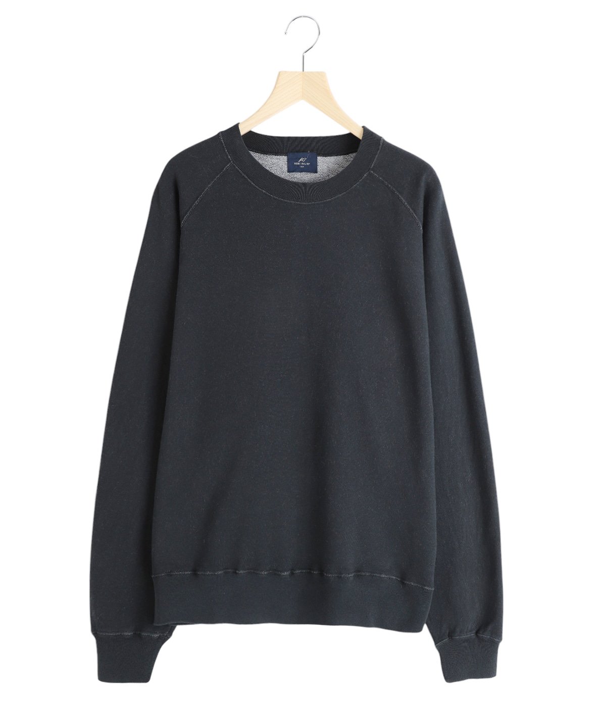 綿アクリル裏毛ラグランクルー | REMI RELIEF NAVY LABEL