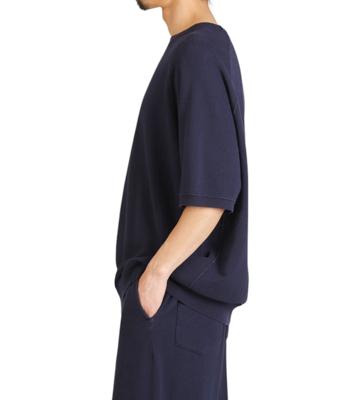 綿アクリルSSクルー | REMI RELIEF NAVY LABEL(レミレリーフ