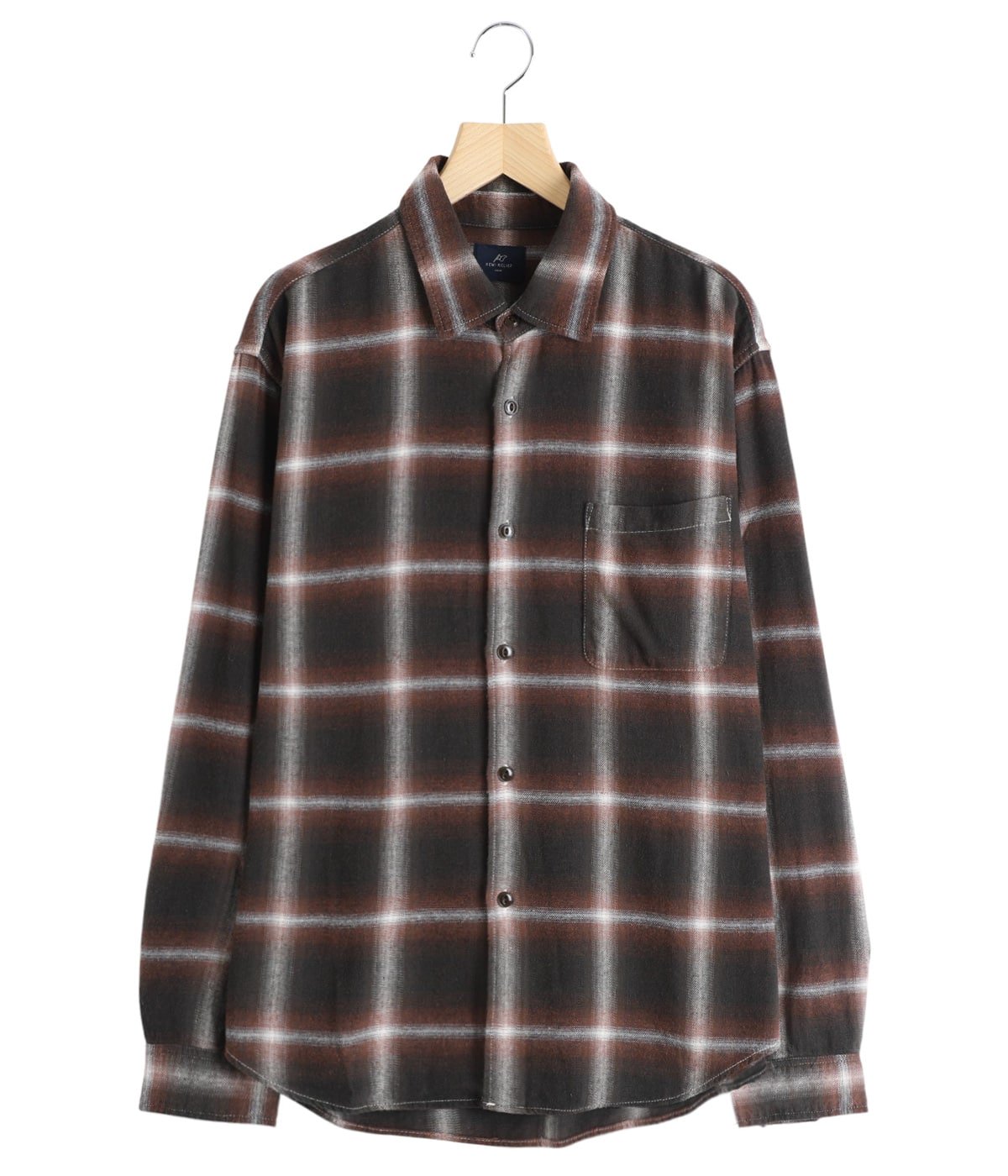 オンブレネルチェックシャツ | REMI RELIEF NAVY LABEL(レミレリーフ