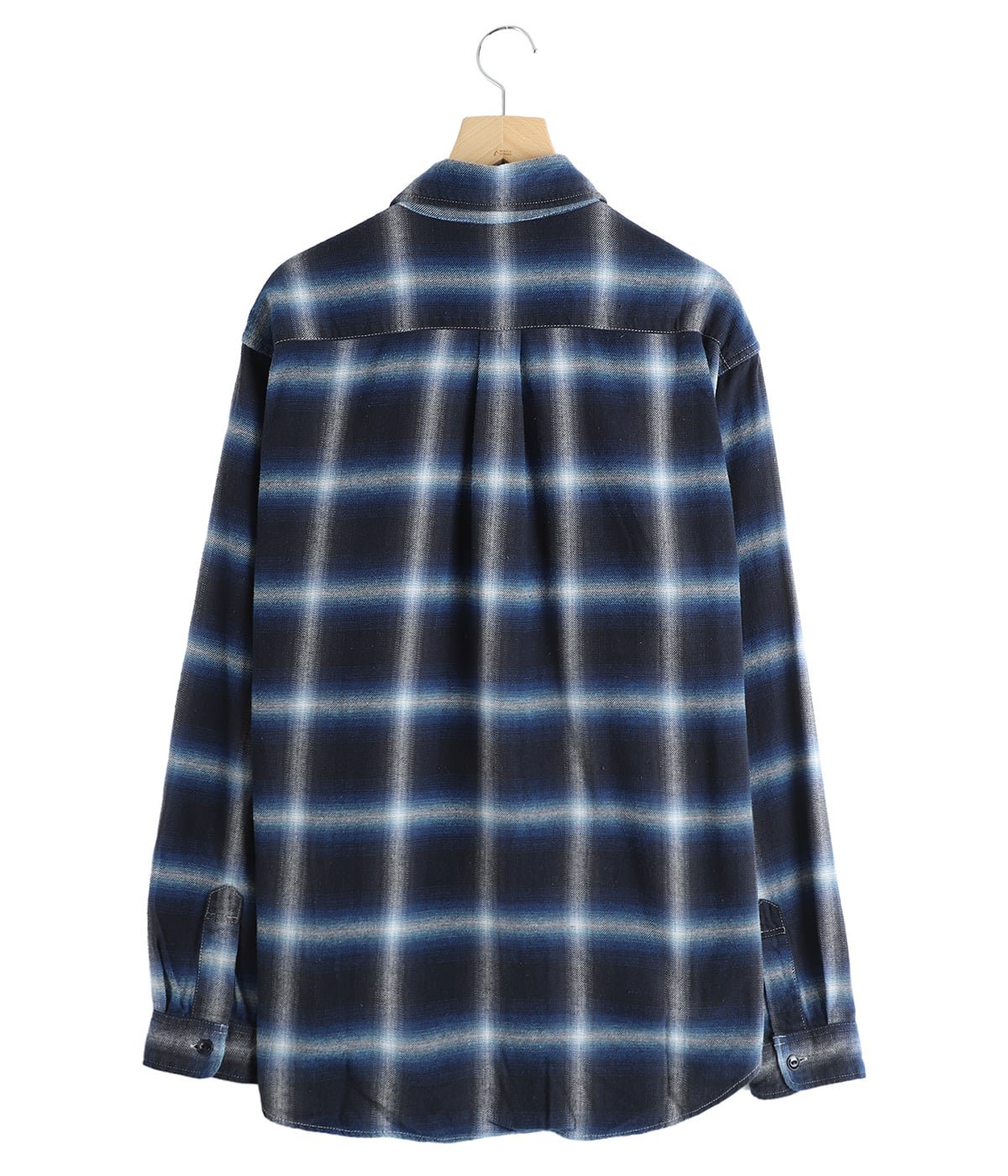 ふ*ー様 レミレリーフネイビーレーベル　オンブレチェックシャツ オンブレネルチェックシャツ | REMI RELIEF NAVY LABEL(レミレリーフ