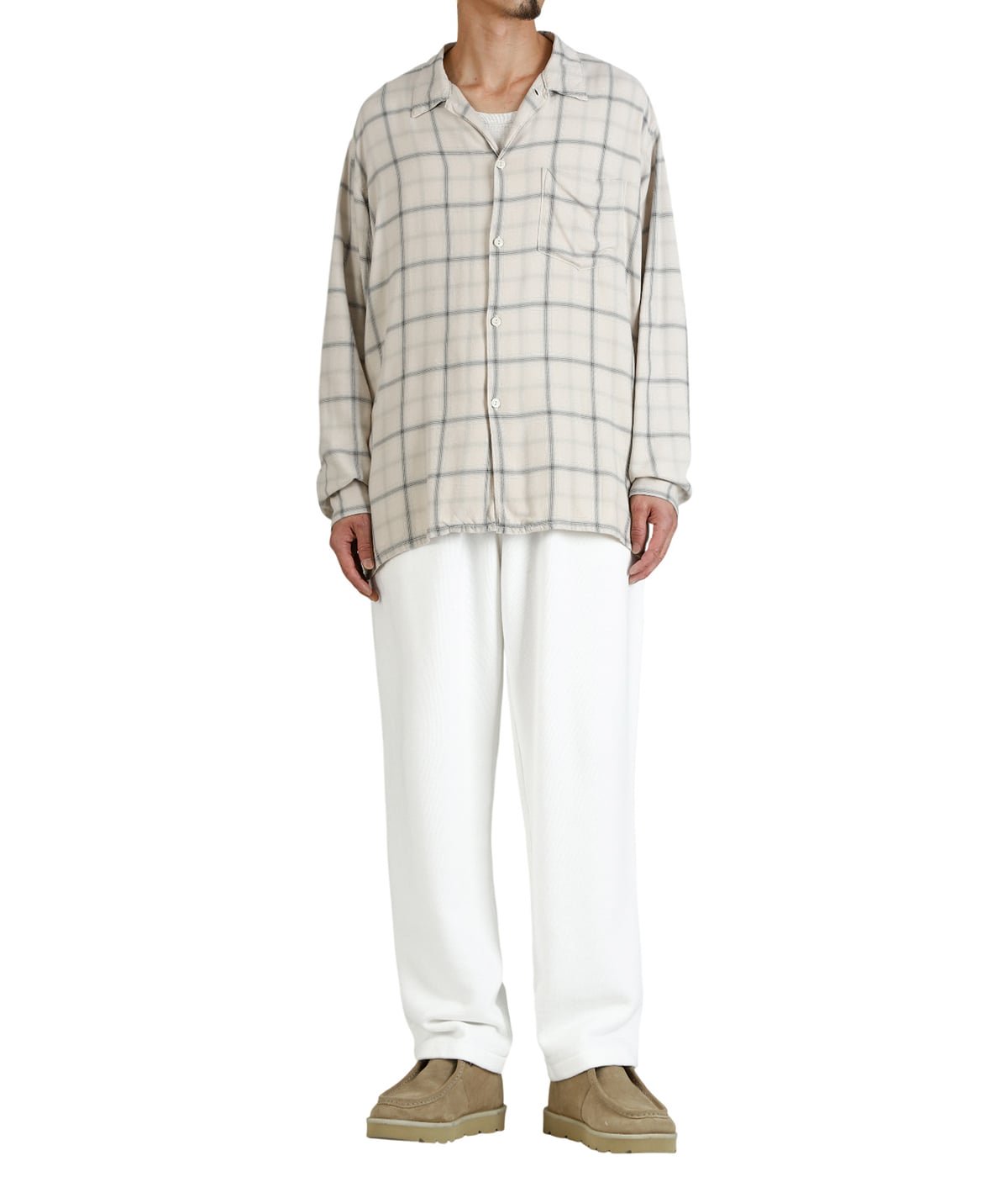 レーヨンチェックオープンカラーSH | REMI RELIEF NAVY LABEL