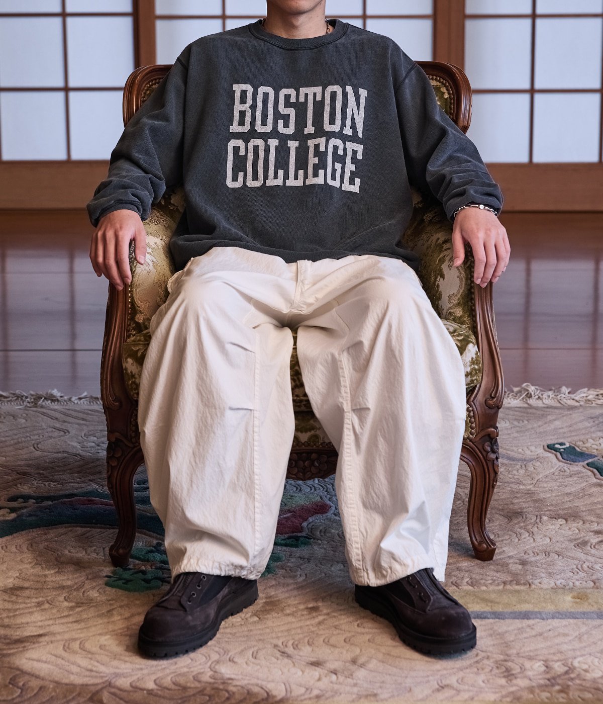 別注 SP加工裏毛クルー(BOSTON COLLEGE) | REMI RELIEF(レミレリーフ