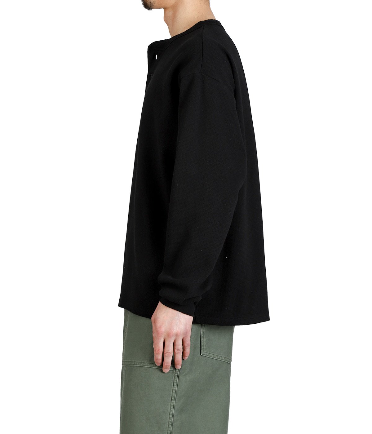 WタックヘンリーネックロンT | REMI RELIEF NAVY LABEL(レミレリーフ