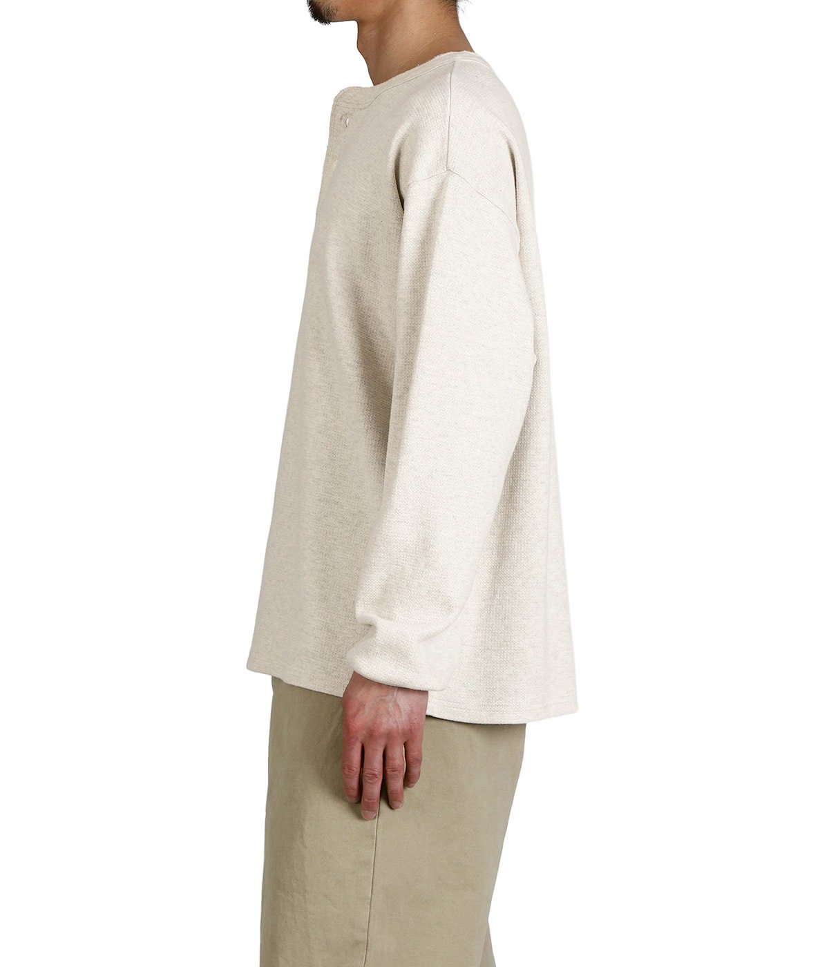 WタックヘンリーネックロンT | REMI RELIEF NAVY LABEL(レミレリーフ