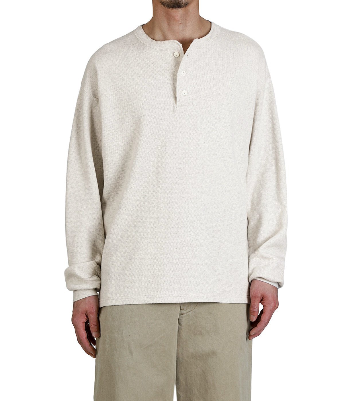 WタックヘンリーネックロンT | REMI RELIEF NAVY LABEL(レミレリーフ