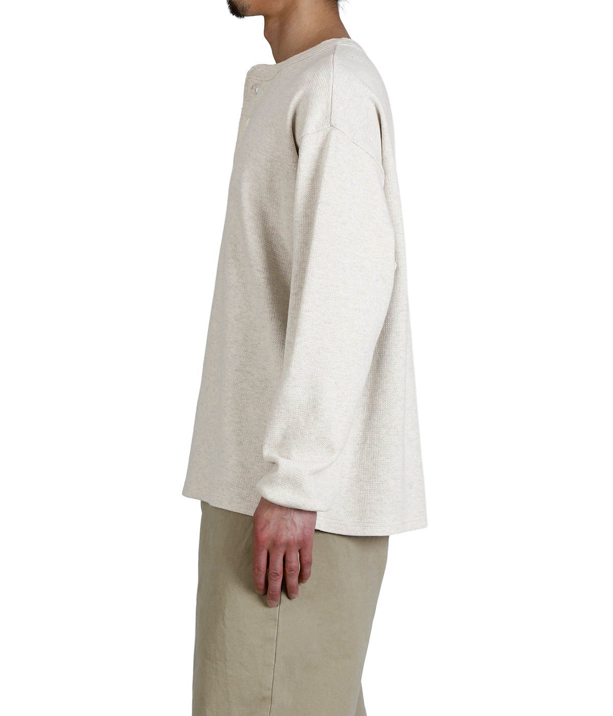 WタックヘンリーネックロンT | REMI RELIEF NAVY LABEL(レミレリーフ