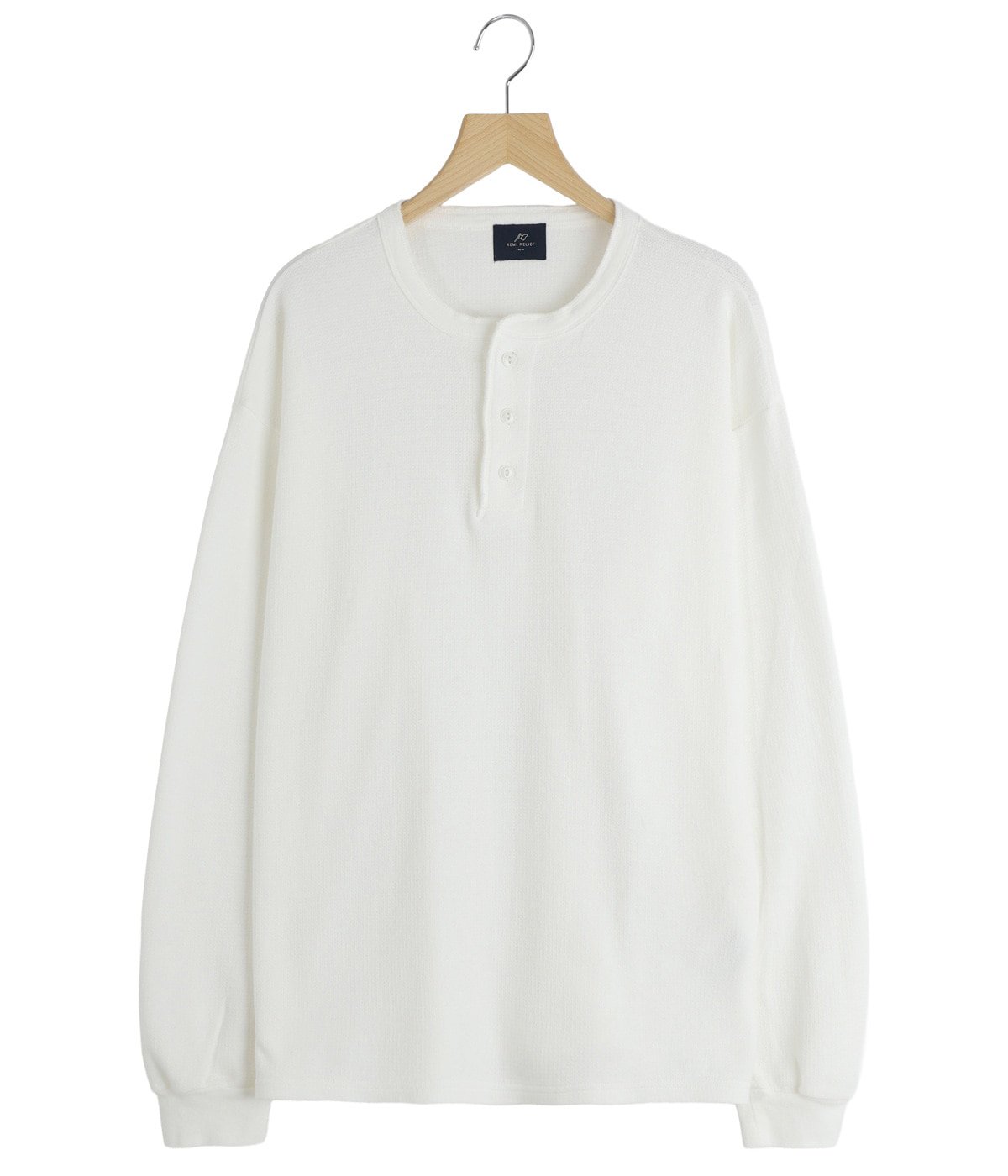 WタックヘンリーネックロンT | REMI RELIEF NAVY LABEL(レミレリーフ