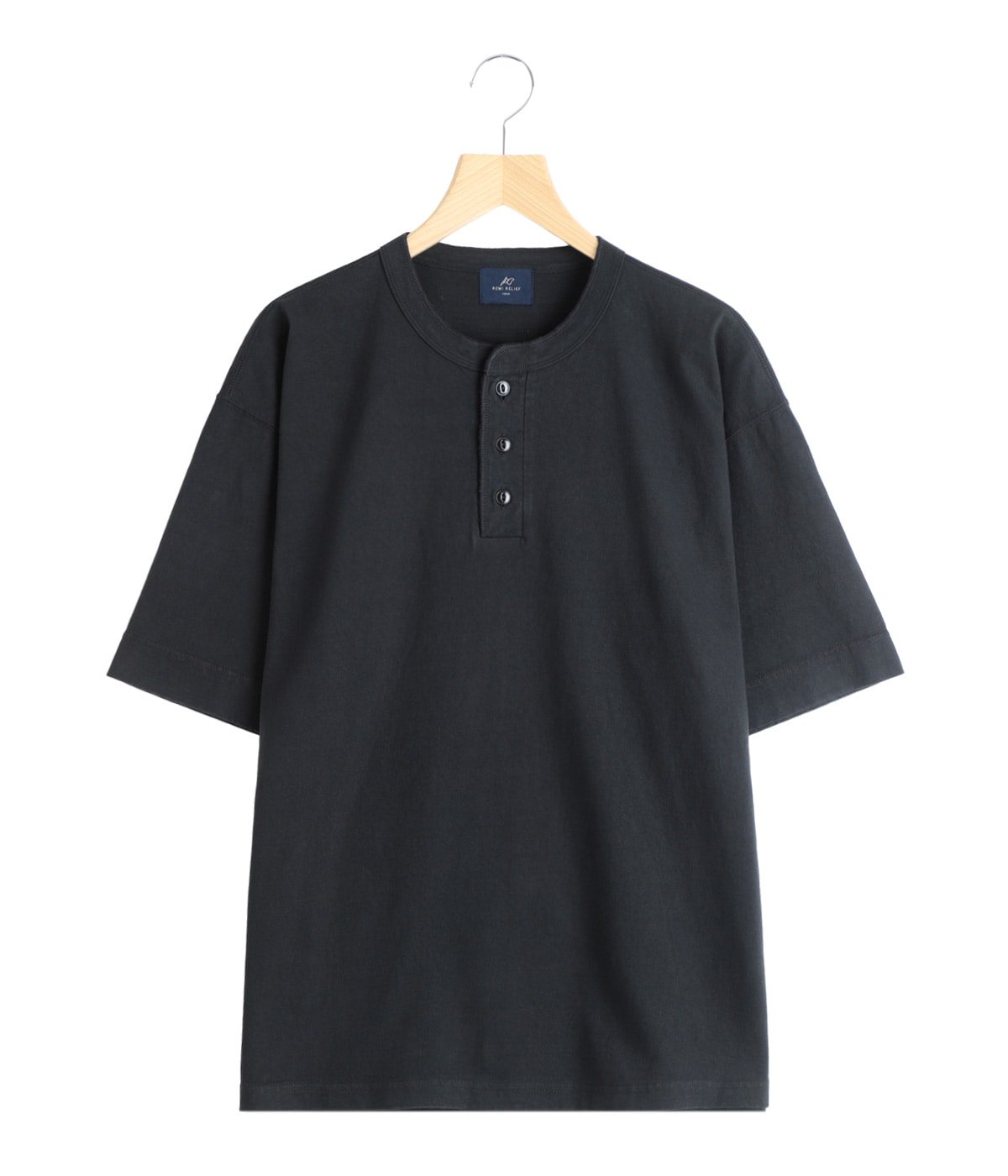 トップス Reee 受注制【Chikashitsu +】double button henley neck long sleeve tee