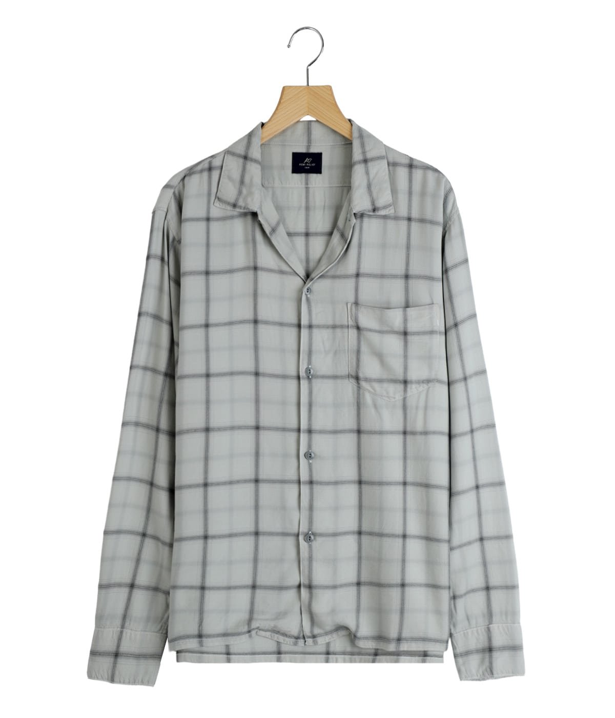 オープンカラーSH LS | REMI RELIEF NAVY LABEL(レミレリーフ ネイビー