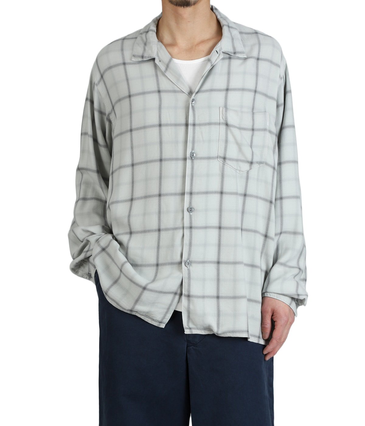 レミレリーフ LAppartemen別注 長袖シャツ オーバーサイズ F REMI RELIEF（レミ レリーフ） tシャツ 別注LW加工20/-天竺BIGサイズ