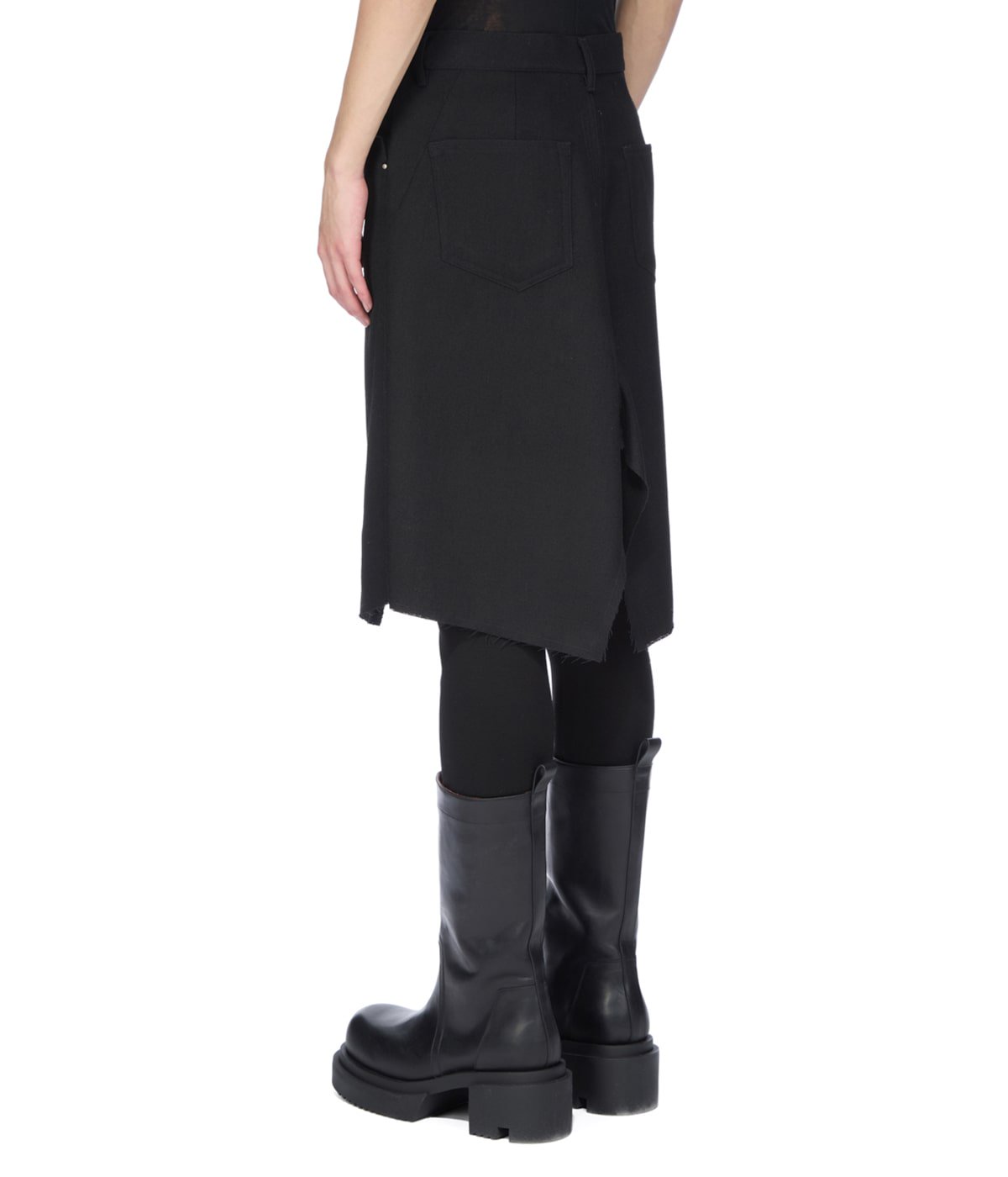 リックオウエンスレザースカート SLIVERED SKIRT | Rick Owens(リックオウエンス) / パンツ ハーフ