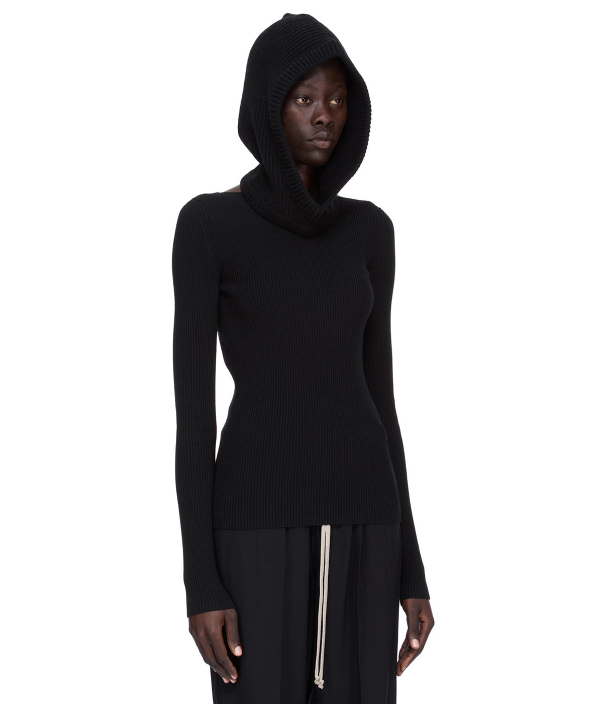 R827.2 Rick Owens ブラック ニットネックウォーマー R827.2 Rick Owens ブラック ニットネックウォーマー RICK OWENS