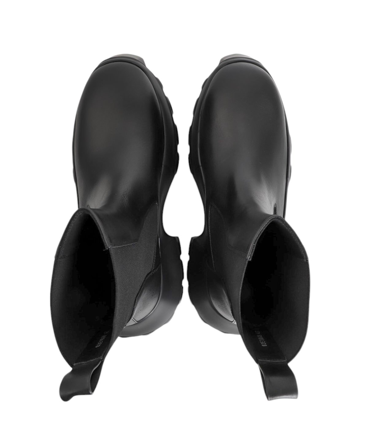 ショートブーツ・ブーティ BEATLE MEGA TRACTOR ANKLE Rick Owens - ビートル メガトラクター レザーブーツ を