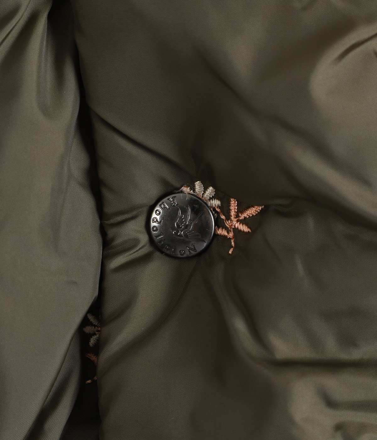 レディース】Padded Coat - Original Floral Pattern Embroidery
