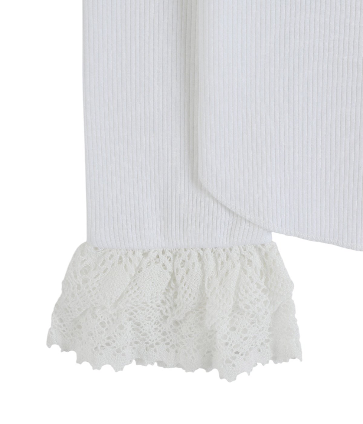レディース】Ribbed Lace Cuff Pullover Tee | RhodolirioN 