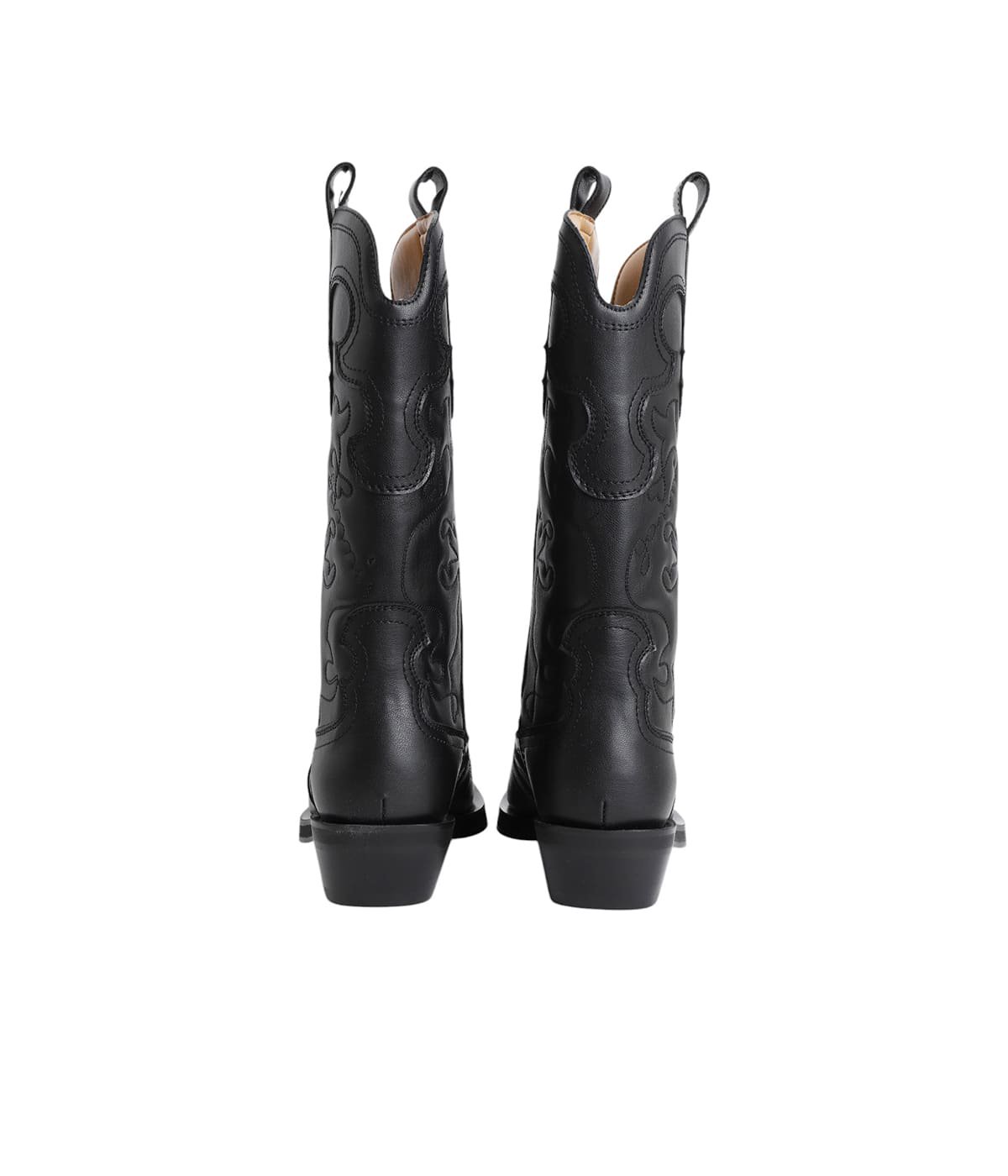 レディース】Mid Shaft Embroidered Western Boot | GANNI