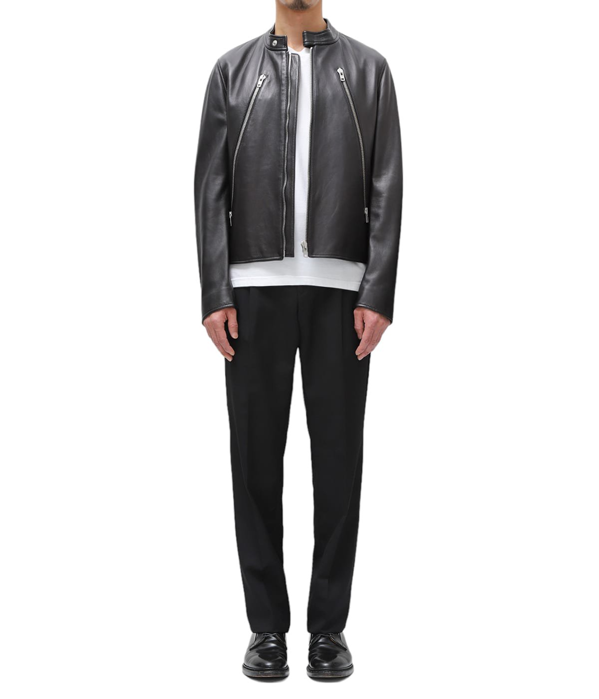 買取販売価格 Martin Margiela14aw 5ZIP ハの字ライダースジャケット ...ブラック 34800円