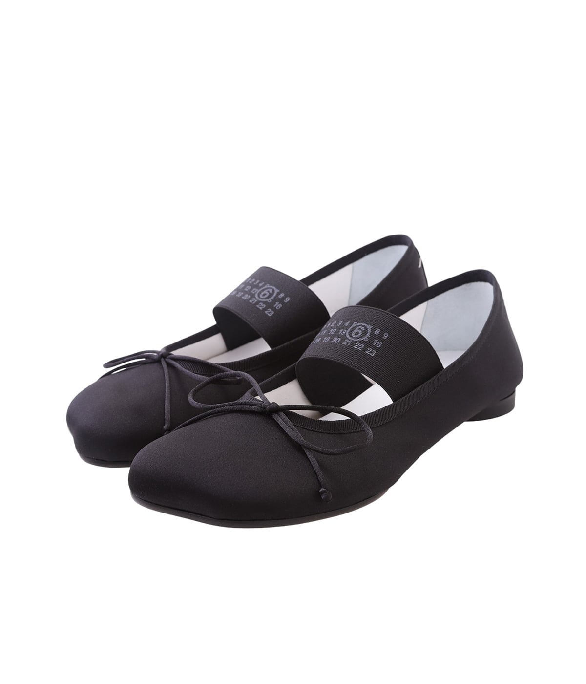 MM6 Maison Margiela エムエムシックスメゾンマルジェラ 22AW BALLET SHOE S59WZ0085 バレーシューズ フラット パンプス ブラック レディース87センチヒール