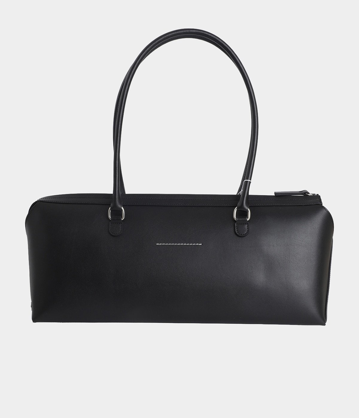 美品MM6 Maison Margiela ブラックレザーボストンバッグ MM6 エムエムシックス メゾンマルジェラ ボストンバッグ SB5WI0005