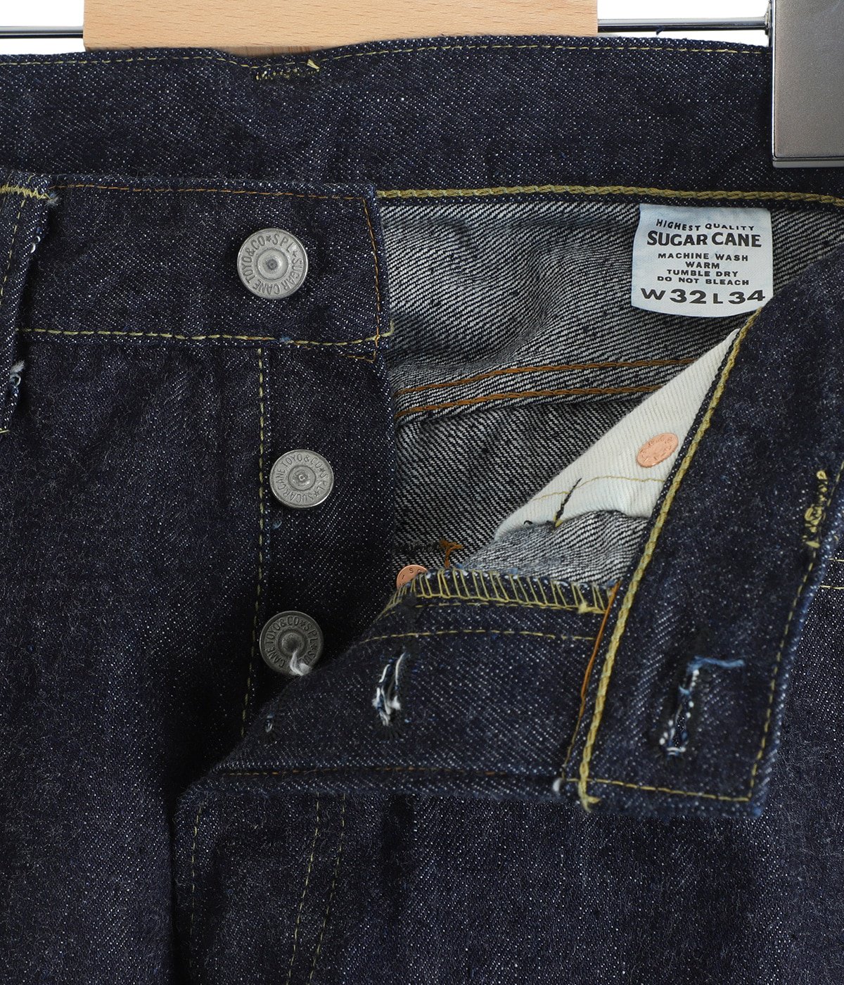 2025AW denimdungaree ペンギン ラインパンツ02.160 13oz.DENIM WAIST OVERALLS 2025 MODEL(WIDE LEG) | SUGAR CANE
