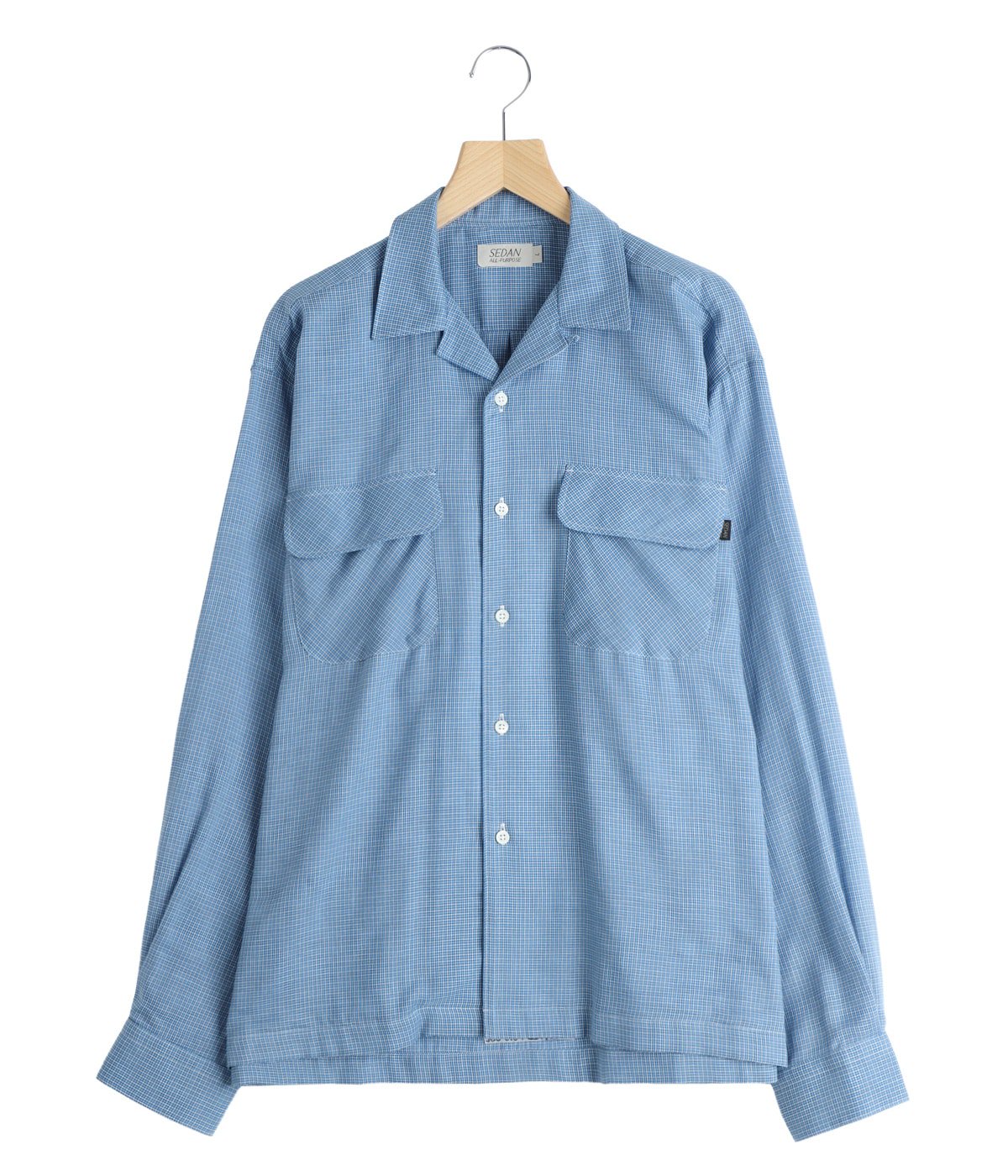 Double Gauze Plaid Open Collar Shirt | SEDAN ALL-PURPOSE(セダン