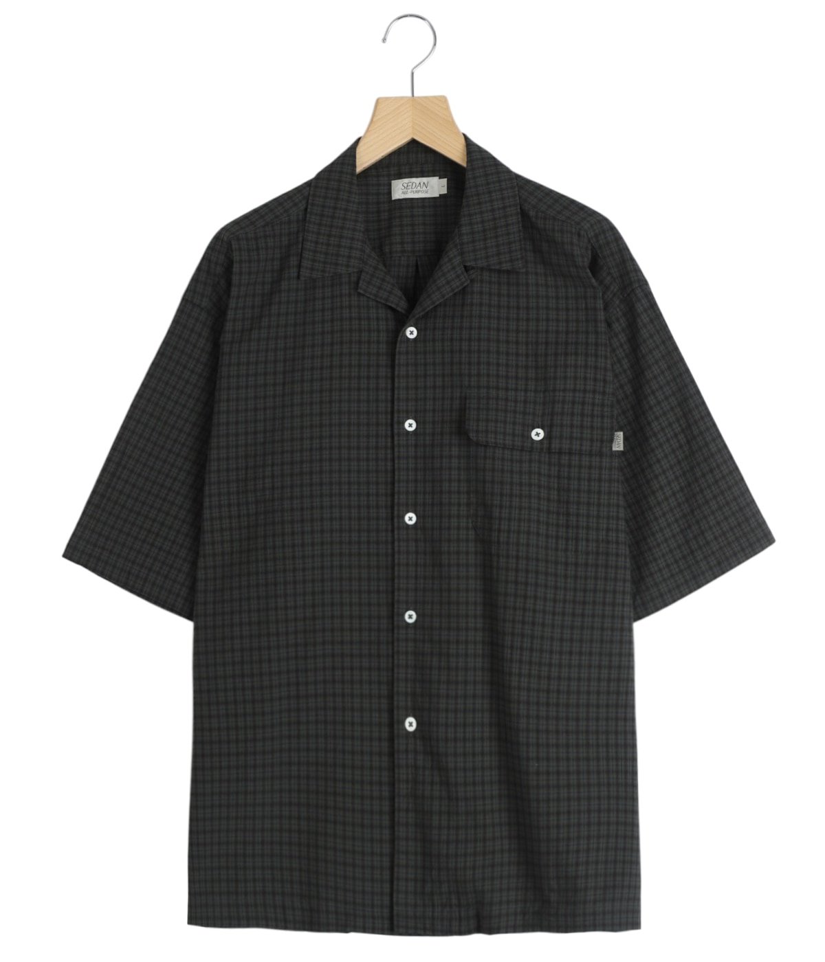 Dobby Plaid Open Collar S/S Shirt | SEDAN ALL-PURPOSE(セダン