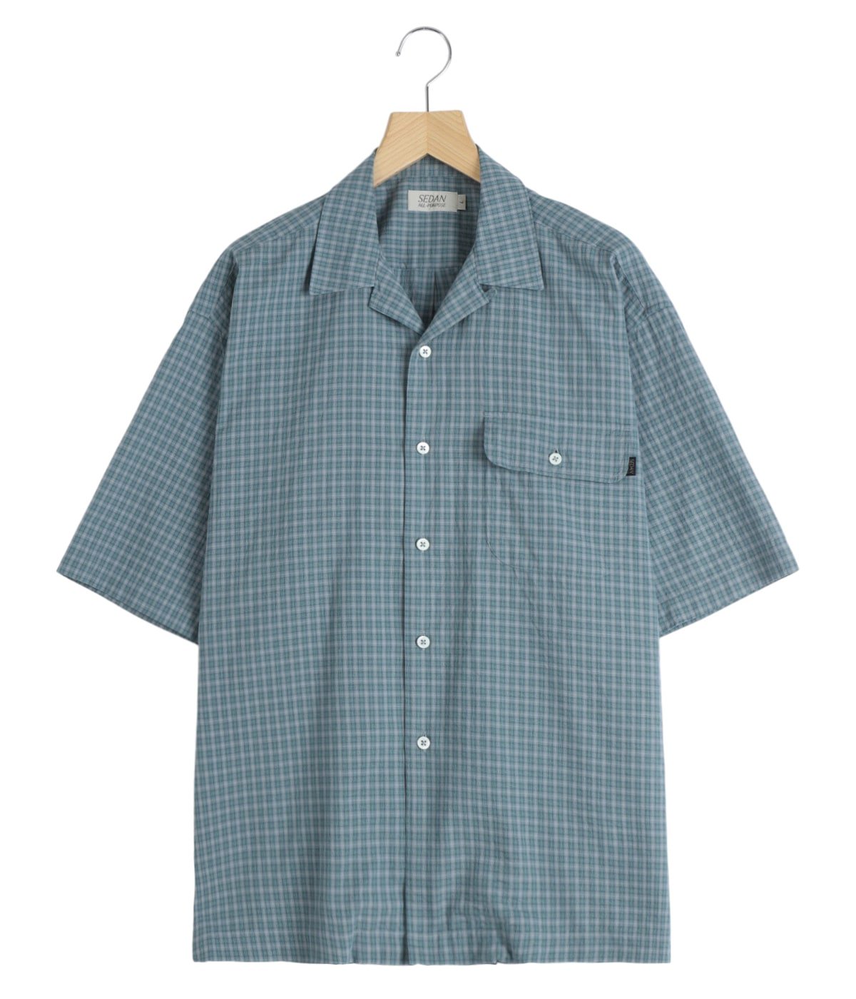 Dobby Plaid Open Collar S/S Shirt | SEDAN ALL-PURPOSE(セダン