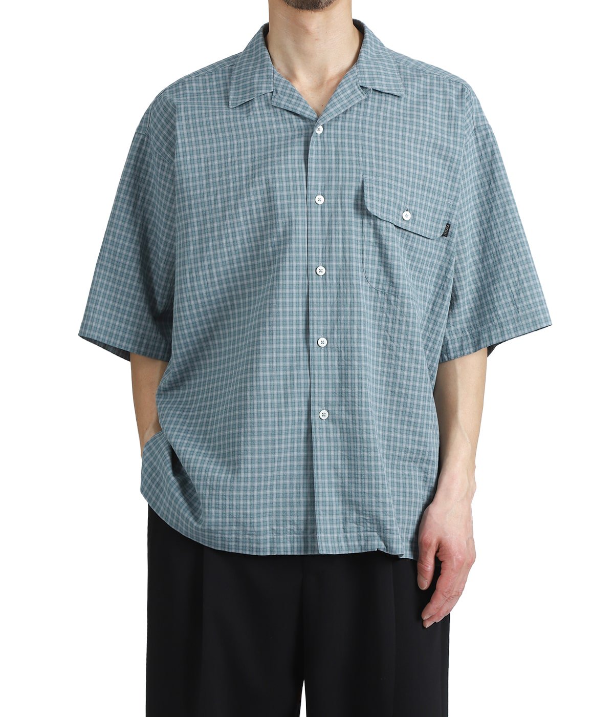 Dobby Plaid Open Collar S/S Shirt | SEDAN ALL-PURPOSE(セダン