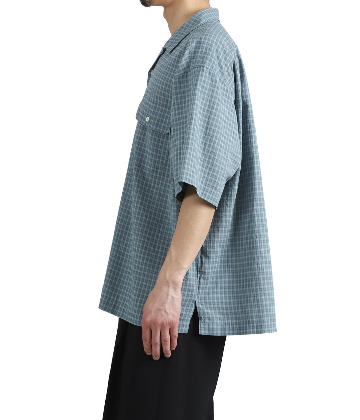 Dobby Plaid Open Collar S/S Shirt | SEDAN ALL-PURPOSE(セダン