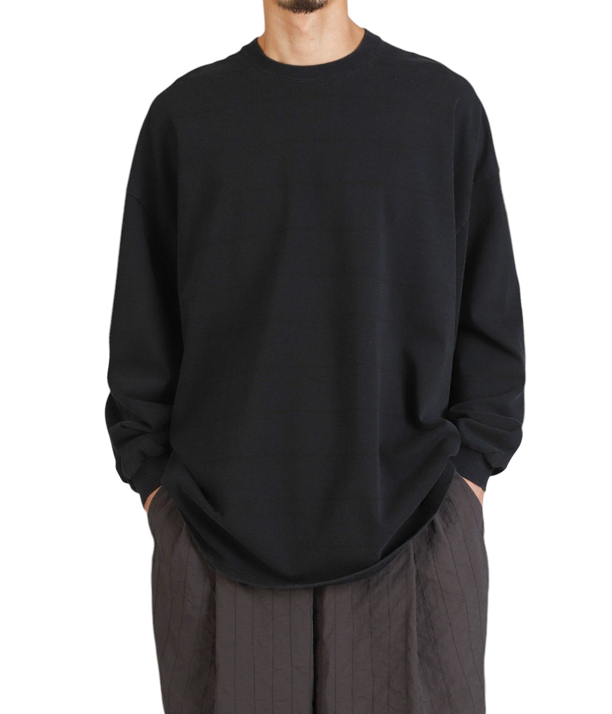 SIDE STRIPE SUPER BIG LS TEE (DISCHARGED) | S.F.C(エスエフシー