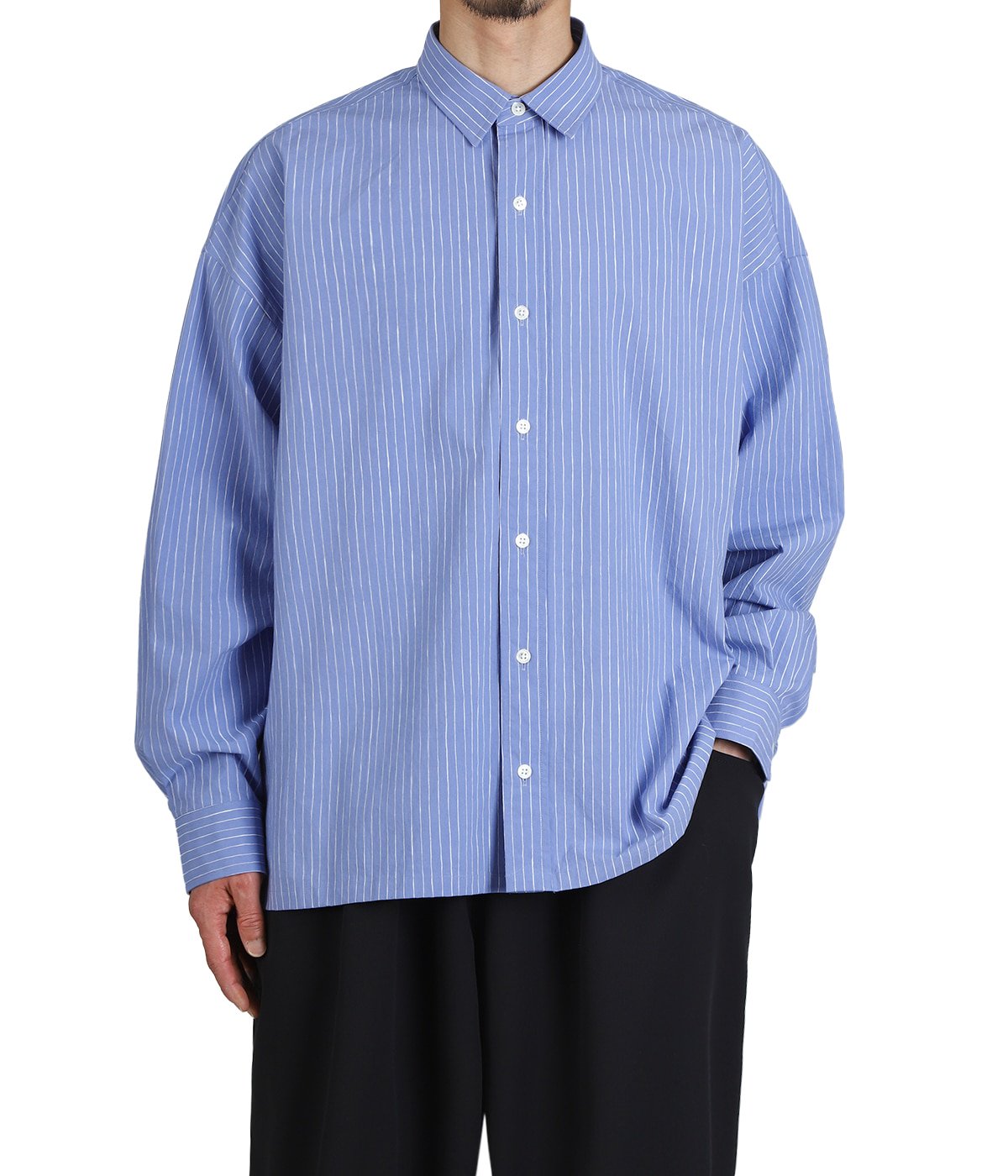 COTTON STRIPE SLIT SHIRT | S.F.C(エスエフシー / ストライプフォー