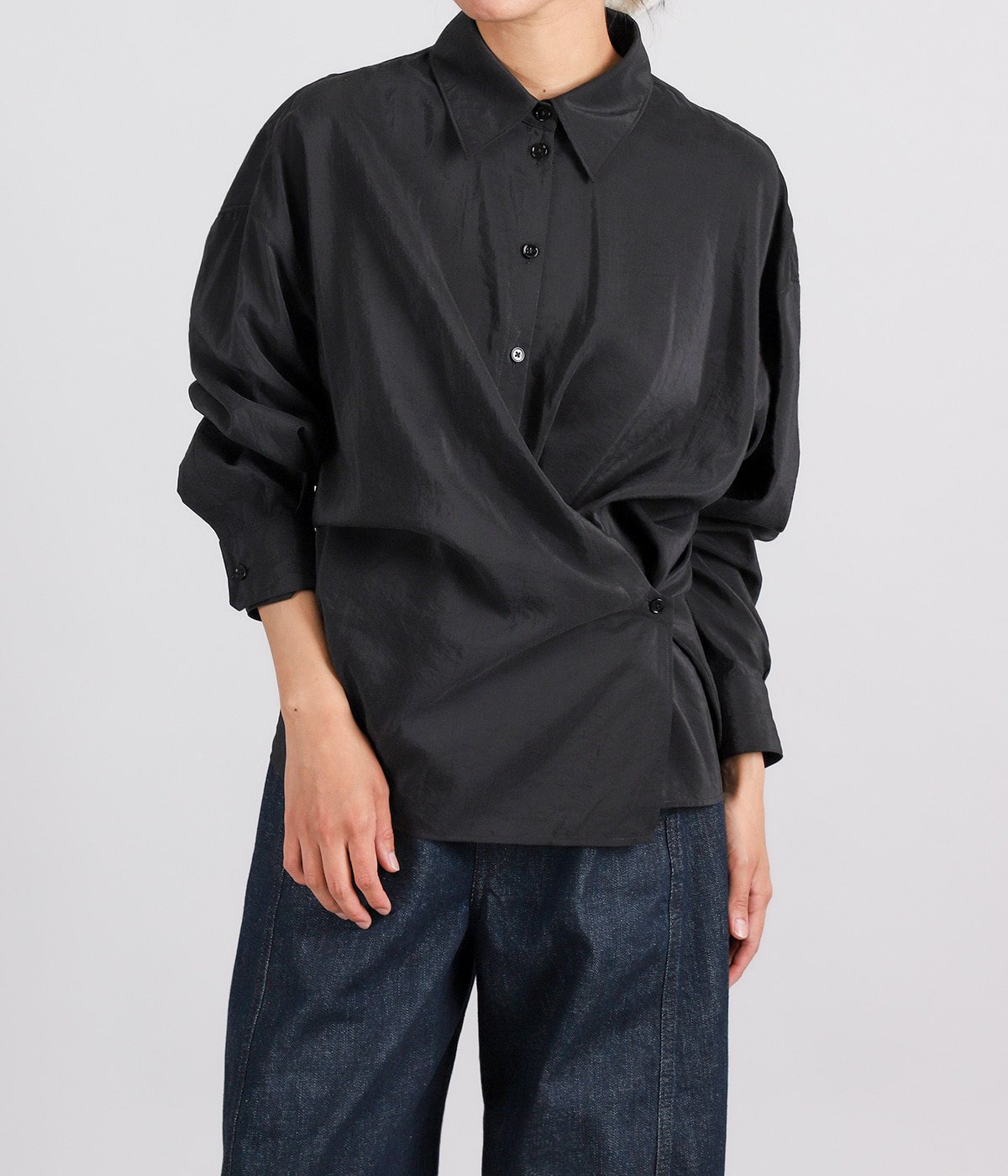 レディース】STRAIGHT COLLAR TWISTED SHIRT | LEMAIRE(ルメール